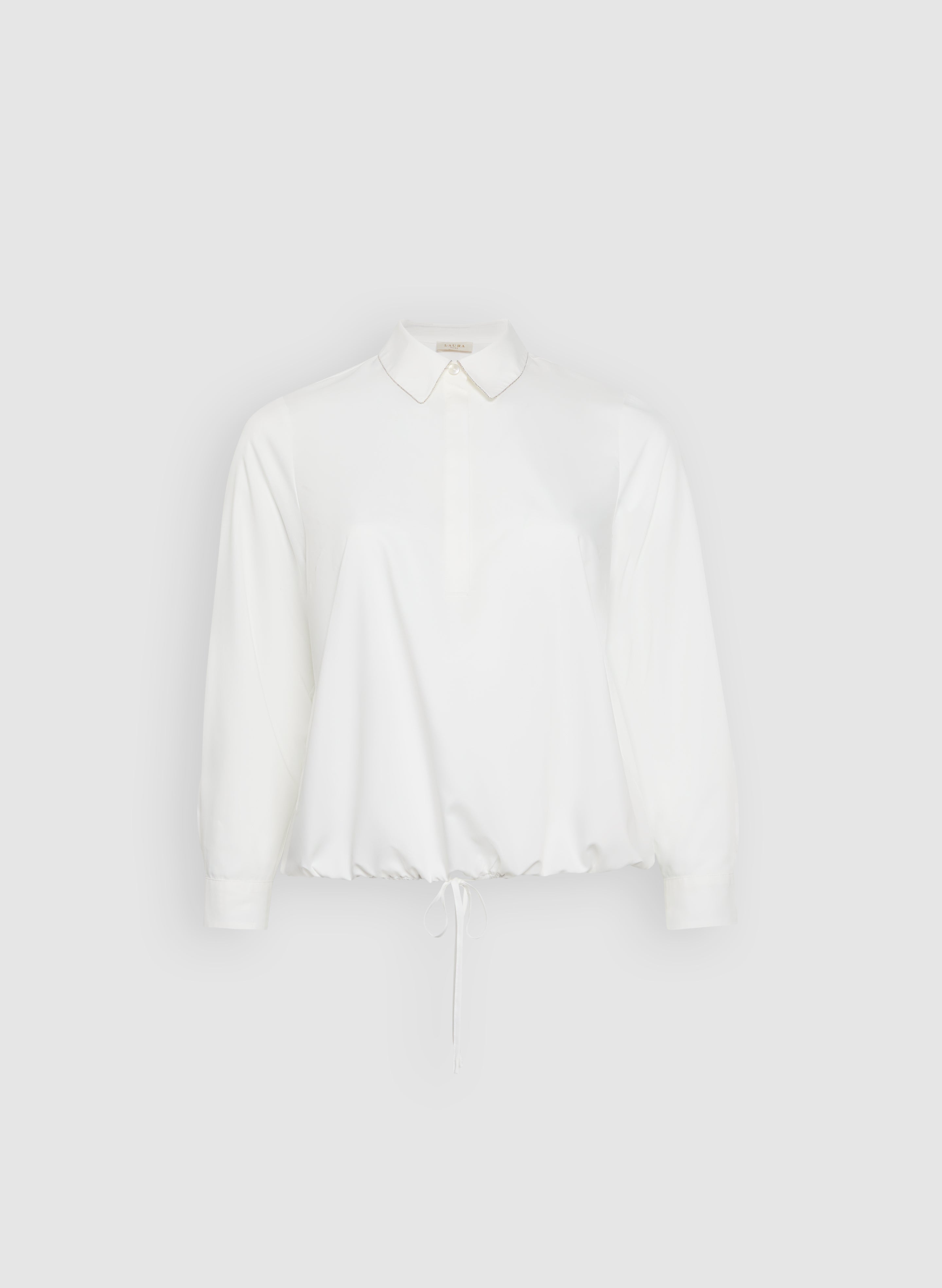 Embellished Collar Blouse for Women - Elegant Ruffled Neckline Top - Perfect for Office, Date Night & Special Occasions