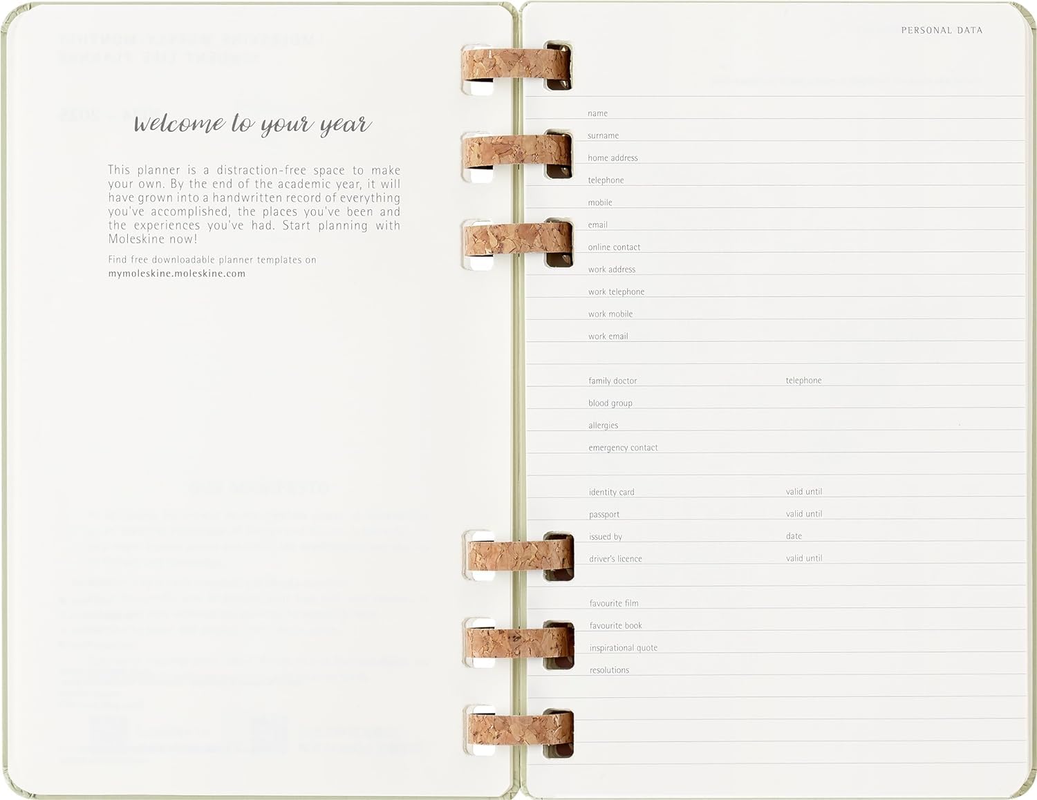 Moleskine 2024-2025 Academic Planner - 12 Month Spiral Notebook with Hard Cover, 5