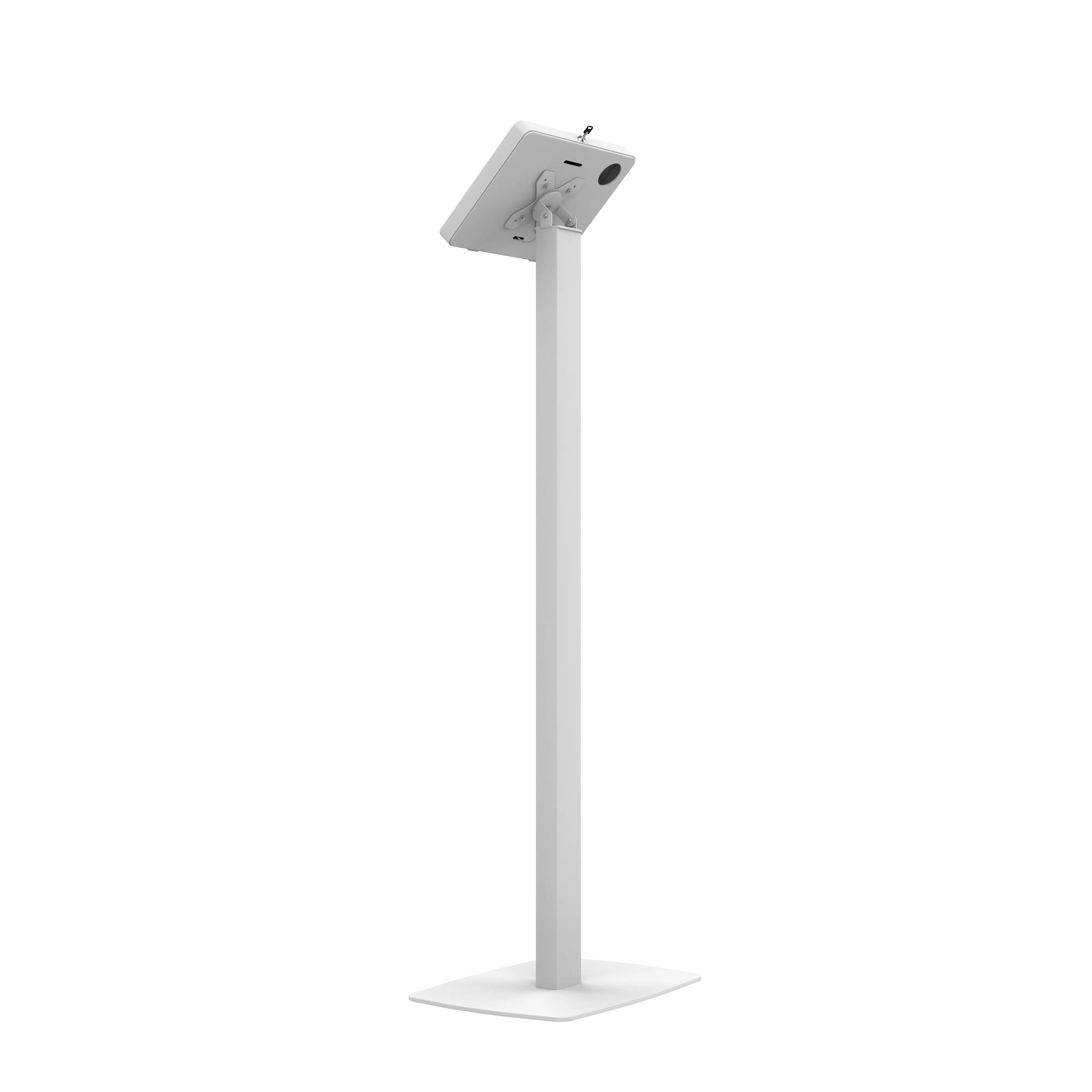 Premium Thin Profile Floor Stand with Security Enclosure - Heavy Duty Display Mount for Retail Stores, Museums & Exhibitions
