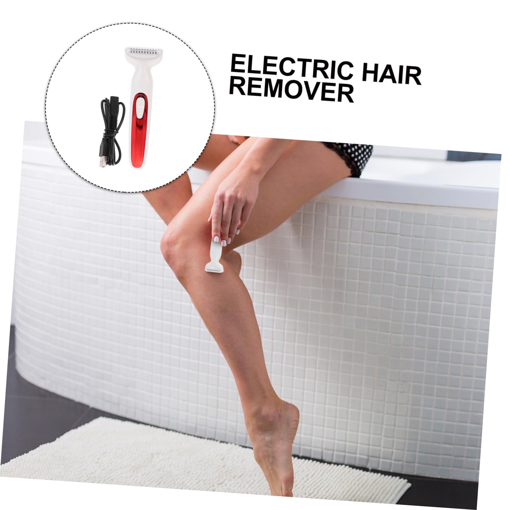 NOLITOY Electric Epilator & Body Shaver for Men - Rechargeable Hair Removal Device, Portable Electric Trimmer with Foot File - Perfect for Travel, Gym & Home Grooming (Red)