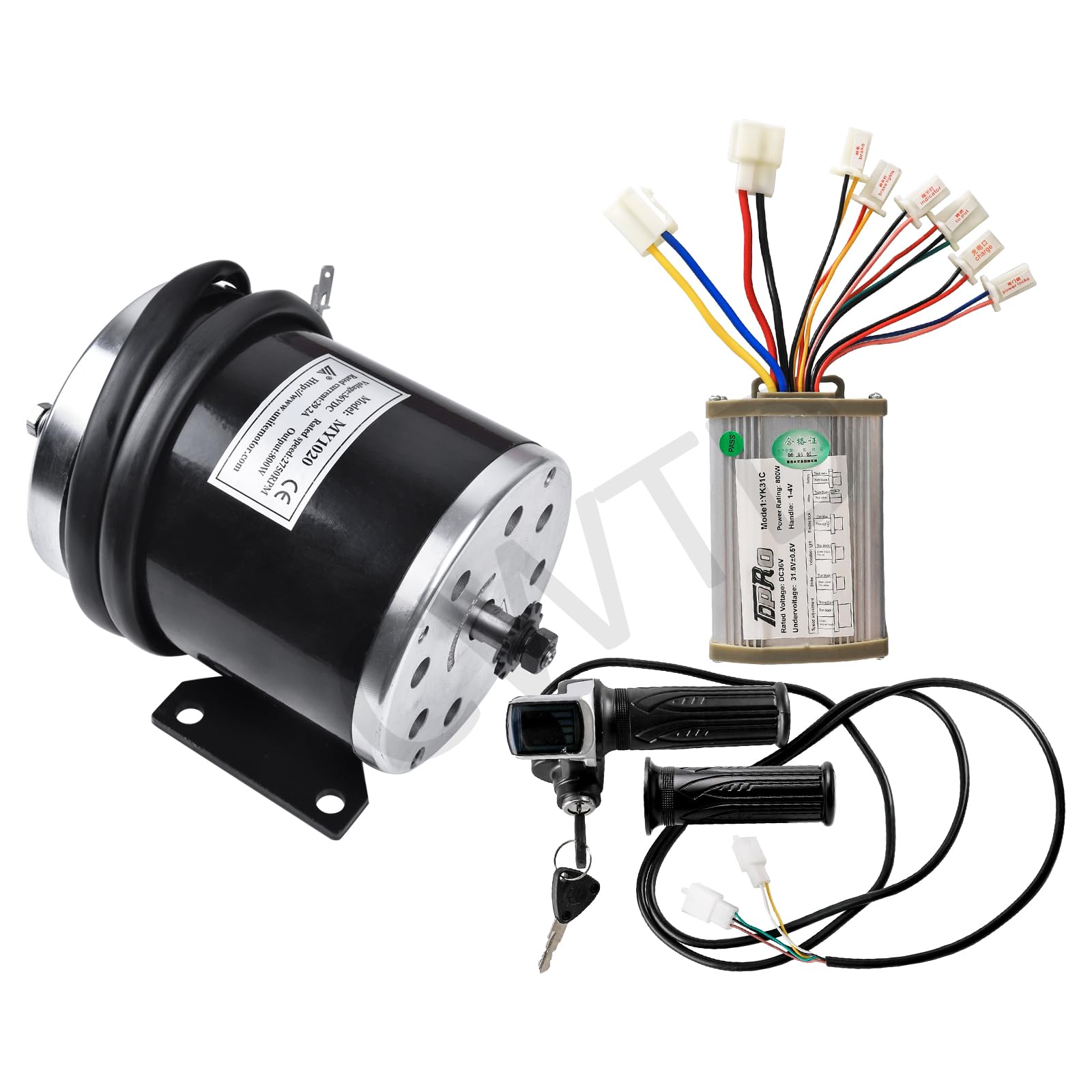 36V 800W Brushed Electric Motor Kit with Controller & Throttle - Compatible with E-Bikes, Scooters, ATVs, Go Karts, Lawn Mowers & Golf Carts - Perfect for DIY Electric Vehicle Conversions & Powersports Upgrades
