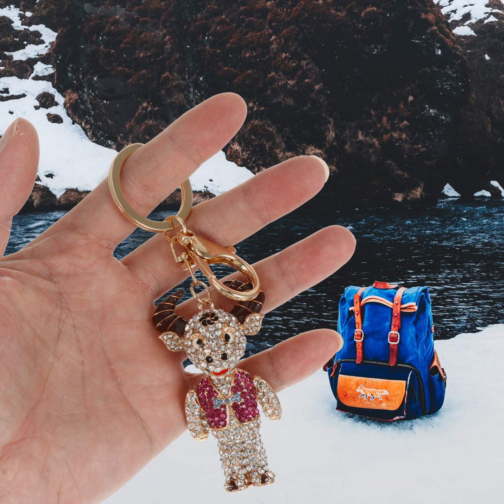PRETYZOOM 1pc Metal Keychain with Pendant - Stylish Key Ring Holder for Bags, Keys & Accessories | Perfect for Everyday Use, Gifts & Travel Essentials