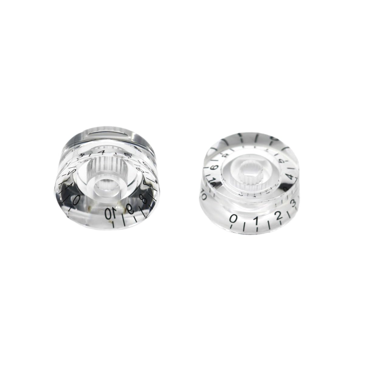 4Pcs Clear LP Electric Guitar Knobs - Metric LP Style Volume & Tone Control Knobs for Electric Guitar & Bass - Replacement Parts Set - Perfect for DIY Guitar Repair & Customization