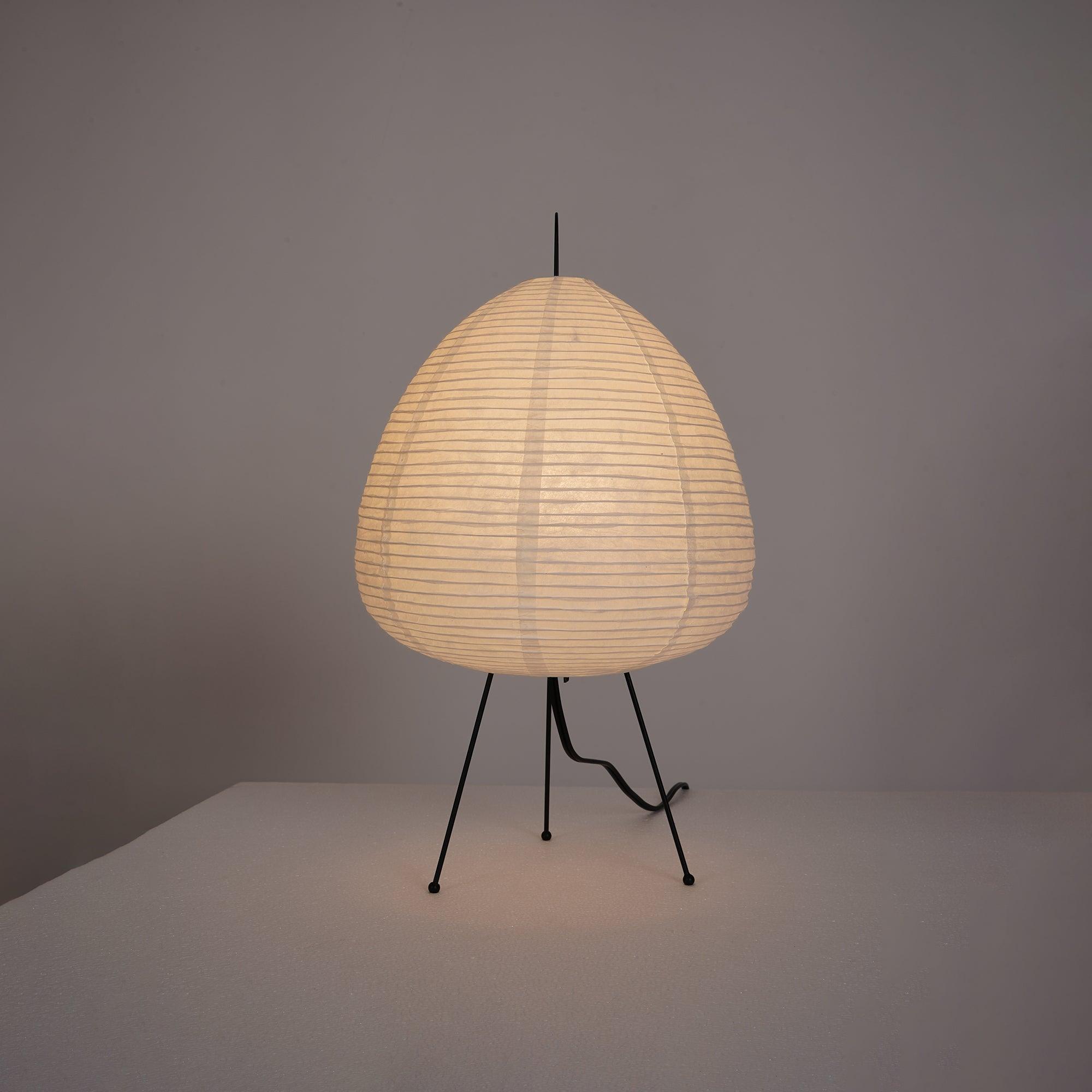 Japanese Akari Paper Table Lamp - Handmade Shoji Style Lighting for Bedroom, Living Room & Office - Warm Ambient Light for Relaxation & Decor