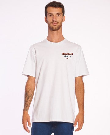 Rip Curl RLX New California T-Shirt for Men - Comfortable Cotton Short Sleeve Tee - Perfect for Surfing, Beach & Casual Wear