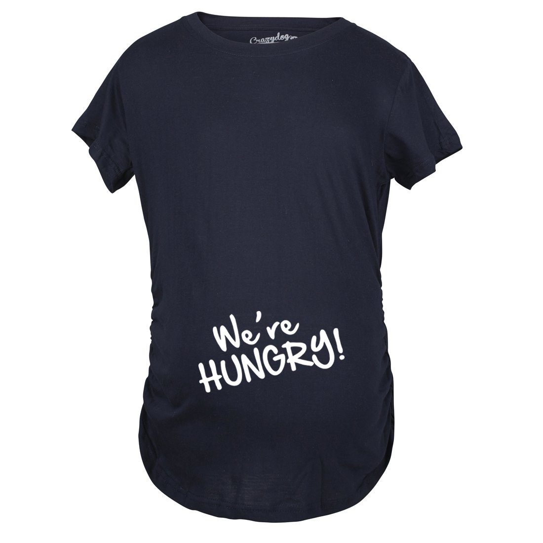 Funny 'We're Hungry' Maternity Pregnancy Announcement T-Shirt for Baby Bump - Perfect for Gender Reveals & Pregnancy Photos