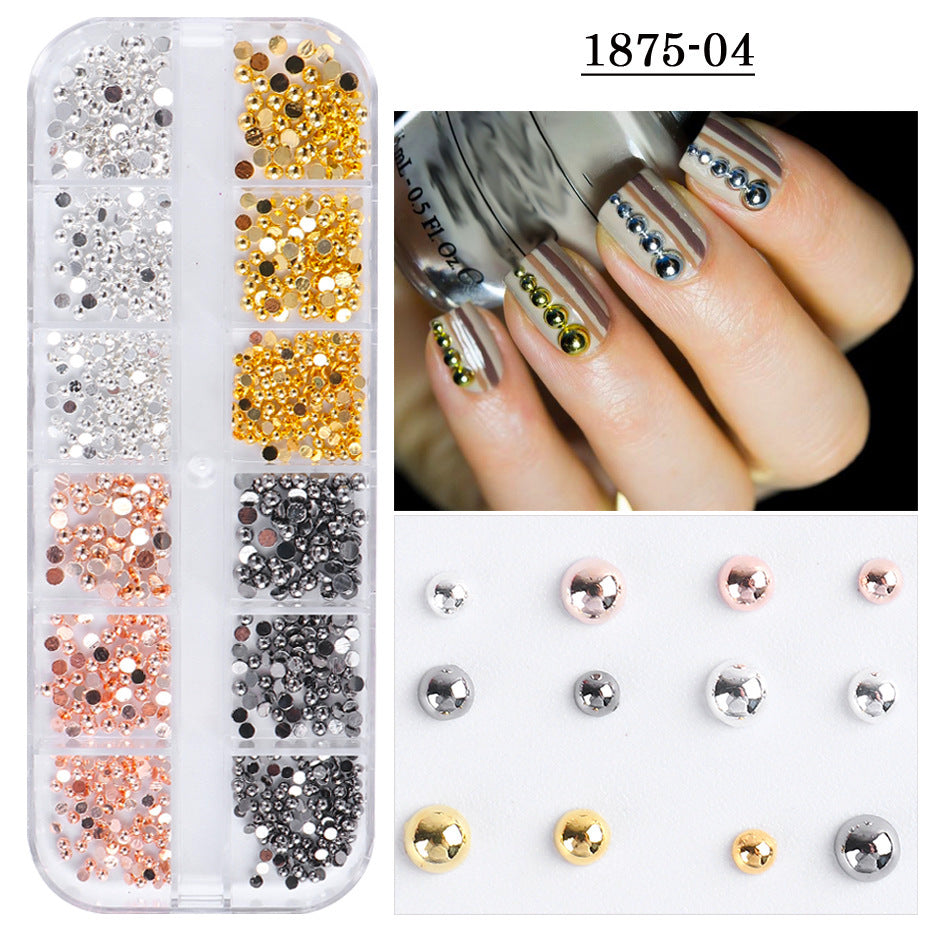 3D Mixed Style Nail Art Charms - 120pcs Nail Decorations with Storage Tray for DIY Manicure, Salon & Home Nail Design - Perfect for Parties, Weddings and Special Occasions