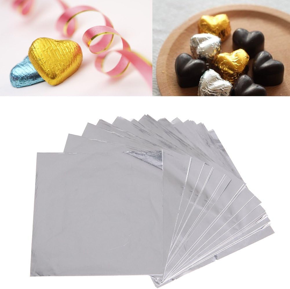 Premium Aluminum Foil Chocolate Wrappers - 8cm x 8cm (3.15