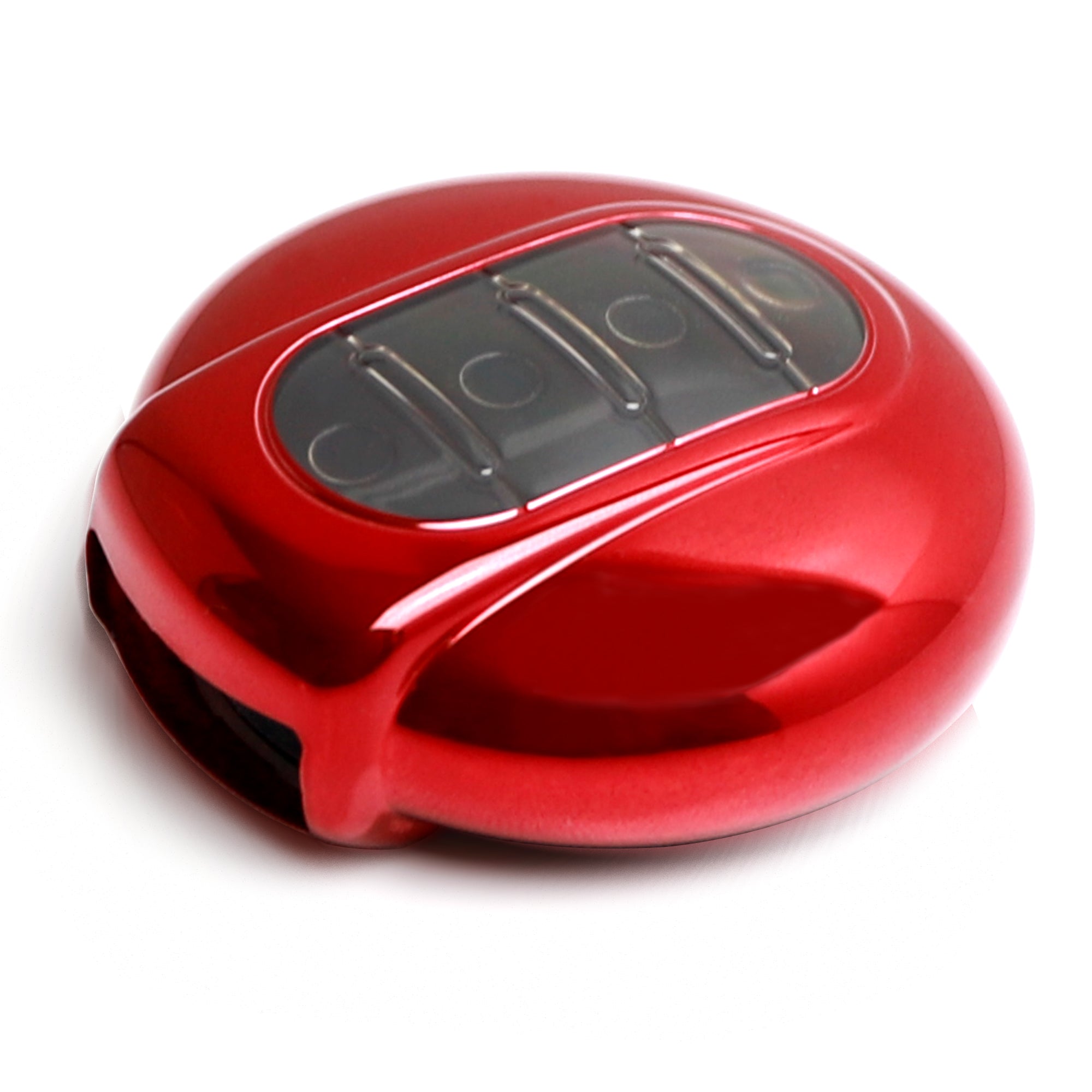 Durable Chrome Red TPU Key Fob Case Compatible with 2014-2025 MINI Cooper F55 F56 F60 Countryman - Protective Cover for Car Keys, Perfect for Everyday Use & Travel