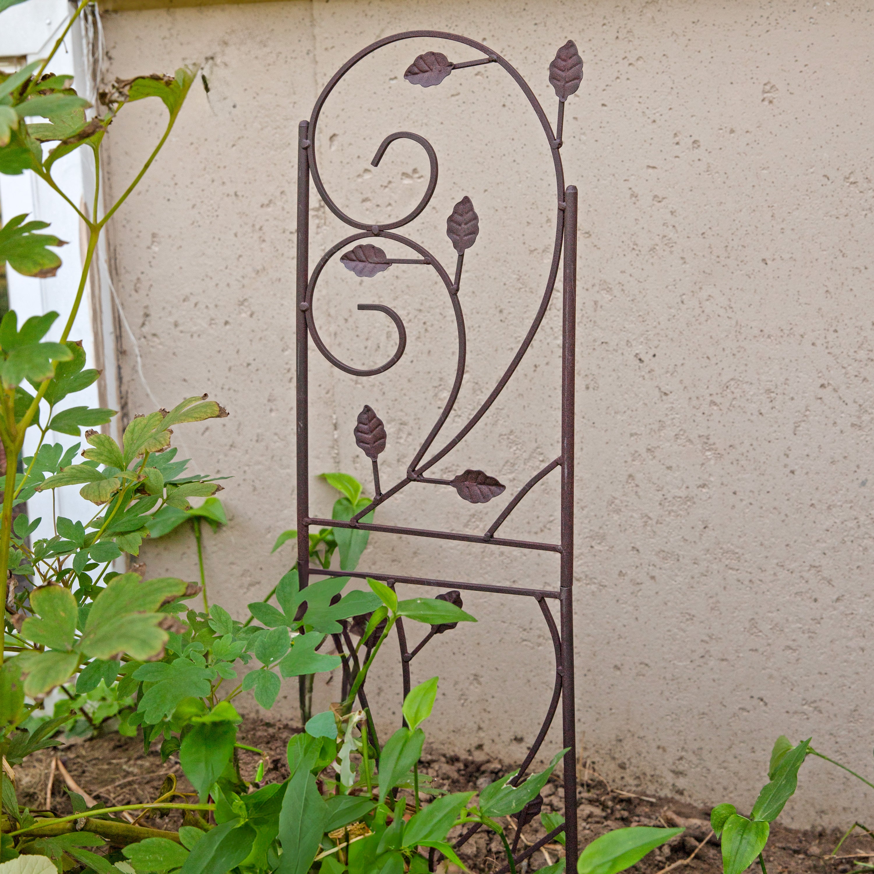 Rustic 32-Inch Garden Trellis Set of 2 - Metal Plant Support for Climbing Flowers, Vines & Vegetables | Outdoor Decor for Patio, Yard & Backyard Landscaping