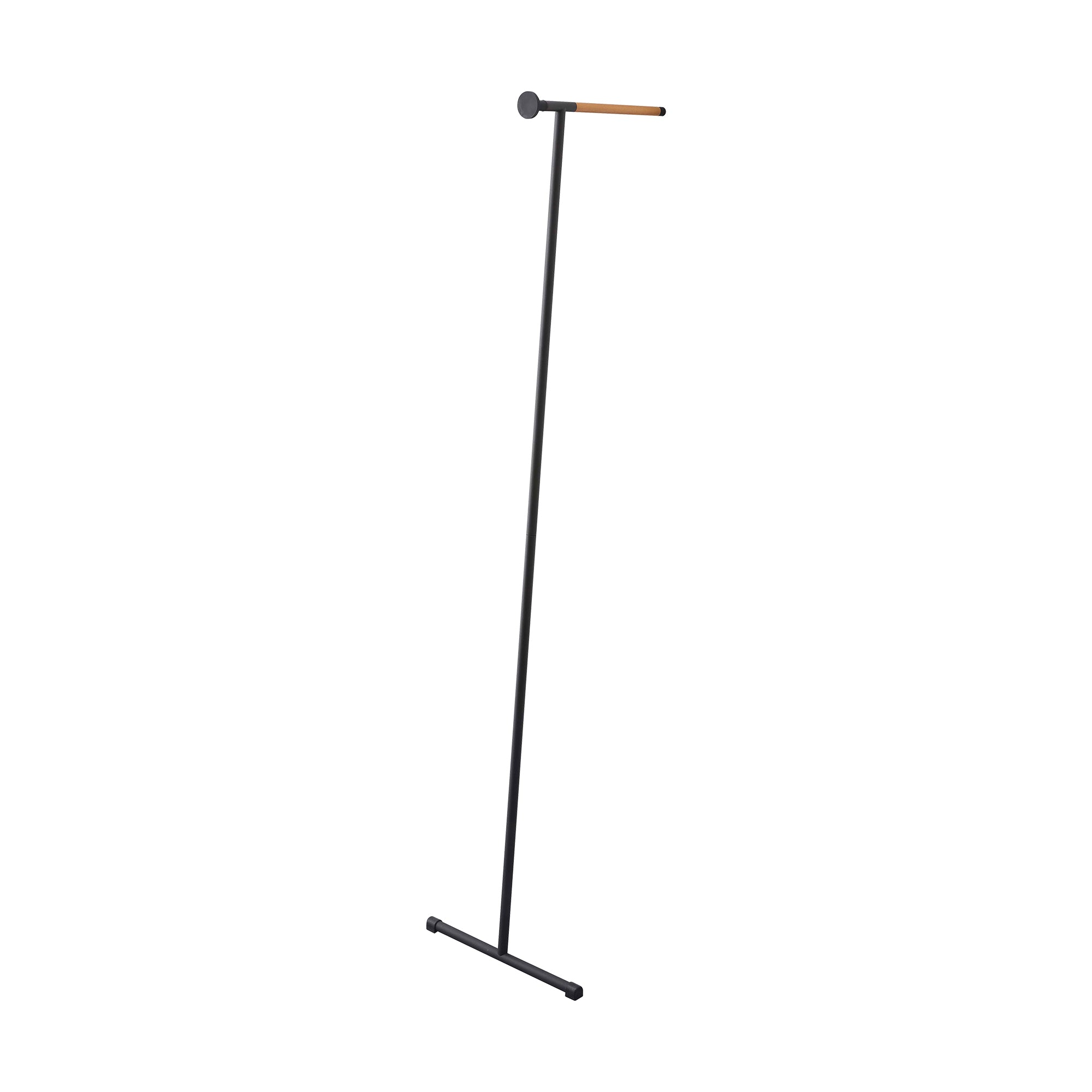 64-Hook Leaning Clothes Hanger - Sturdy Steel & Wood Garment Rack for Bedroom, Closet or Laundry Room Organization