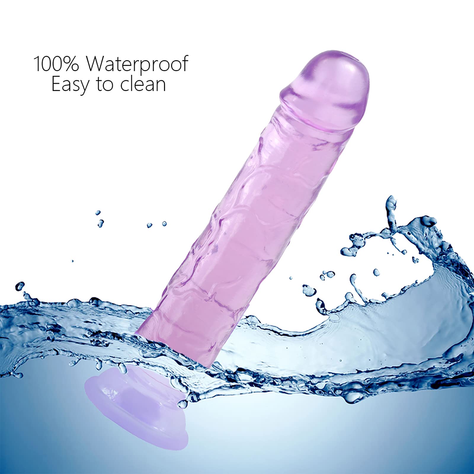 7 Inch Realistic Small Dildo with Strong Suction Cup - Soft Purple Adult Sex Toy for Women & Couples - Perfect for Solo Play, Couples Fun & BDSM Exploration