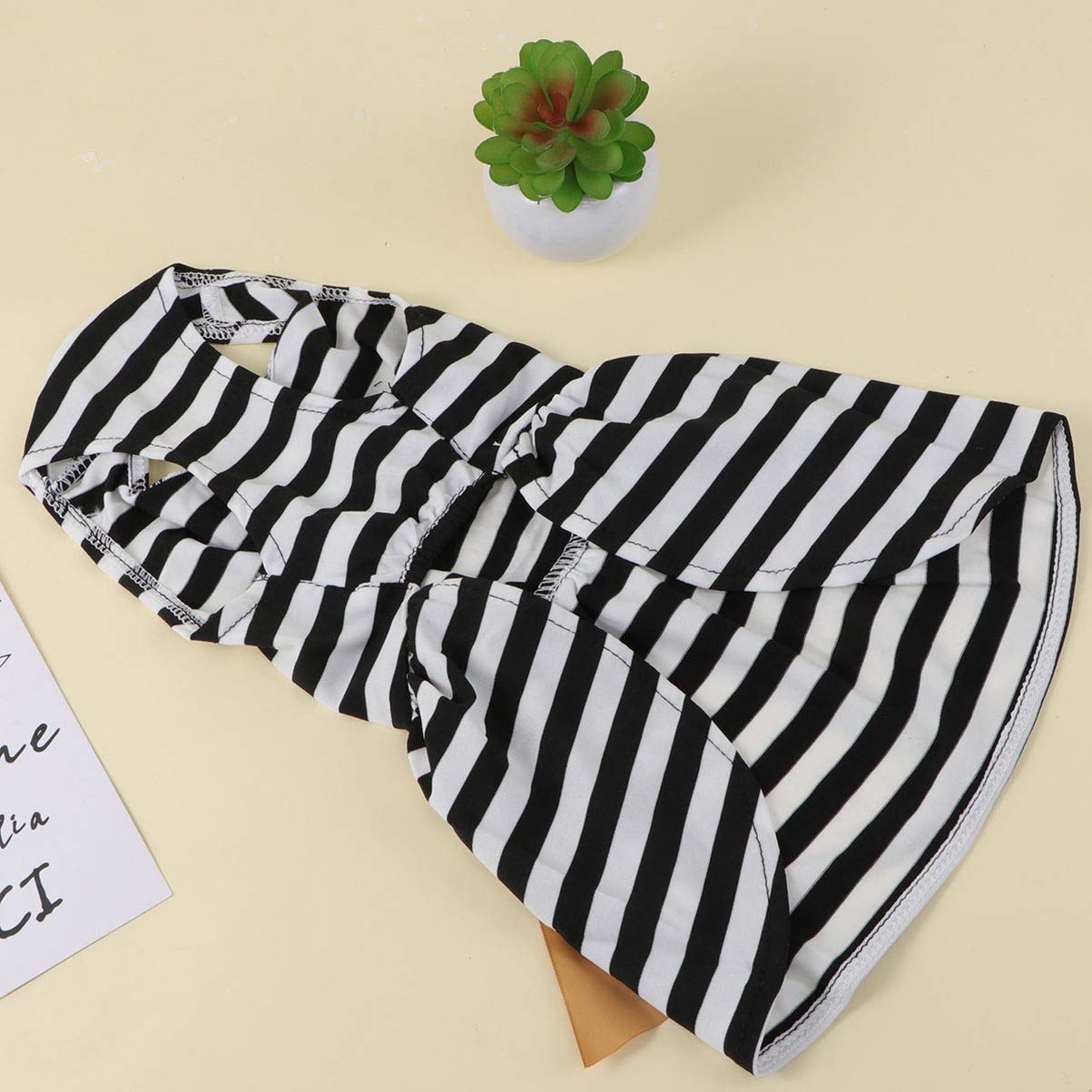 Balacoo Striped Dog Pajamas & Tutu Skirt Set - Christmas & Summer Pet Outfits with Bow Tie for Puppies | Perfect for Holidays, Parties & Photo Shoots