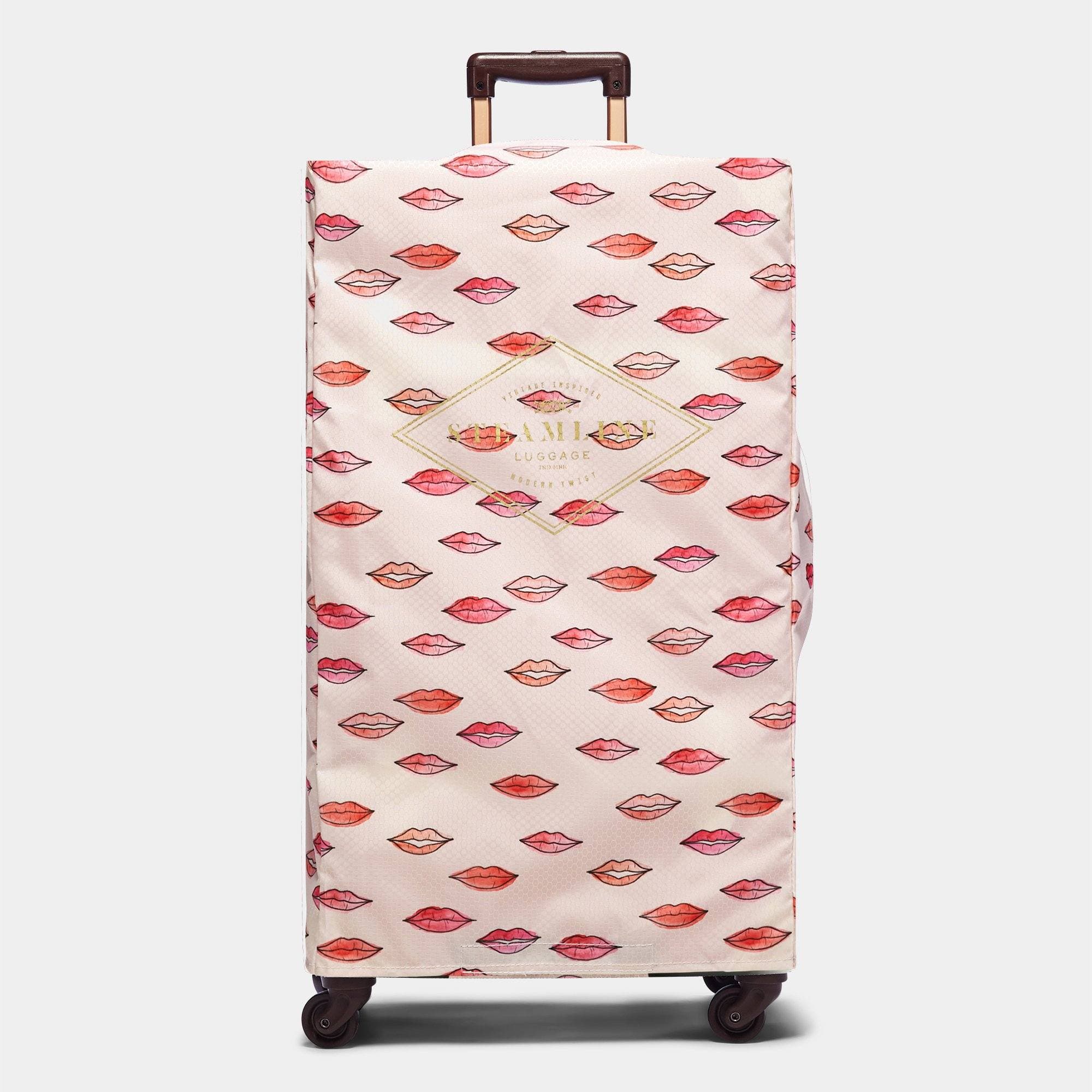 Lip Print Protective Cover for Luggage Spinner - Durable & Stylish Travel Accessory for Suitcases, Carry-Ons & Backpacks | Perfect for Airports, Hotels & Business Trips