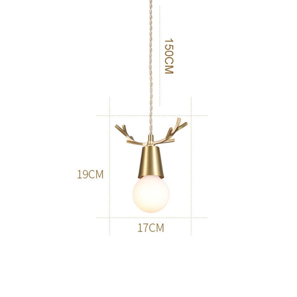 Modern LED Chandelier Pendant Light - Copper Finish Nordic Ceiling Lamp for Bedroom, Living Room, Dining Room & Hallway | Energy-Efficient Dimmable Lighting Fixture for Home & Restaurant Decor