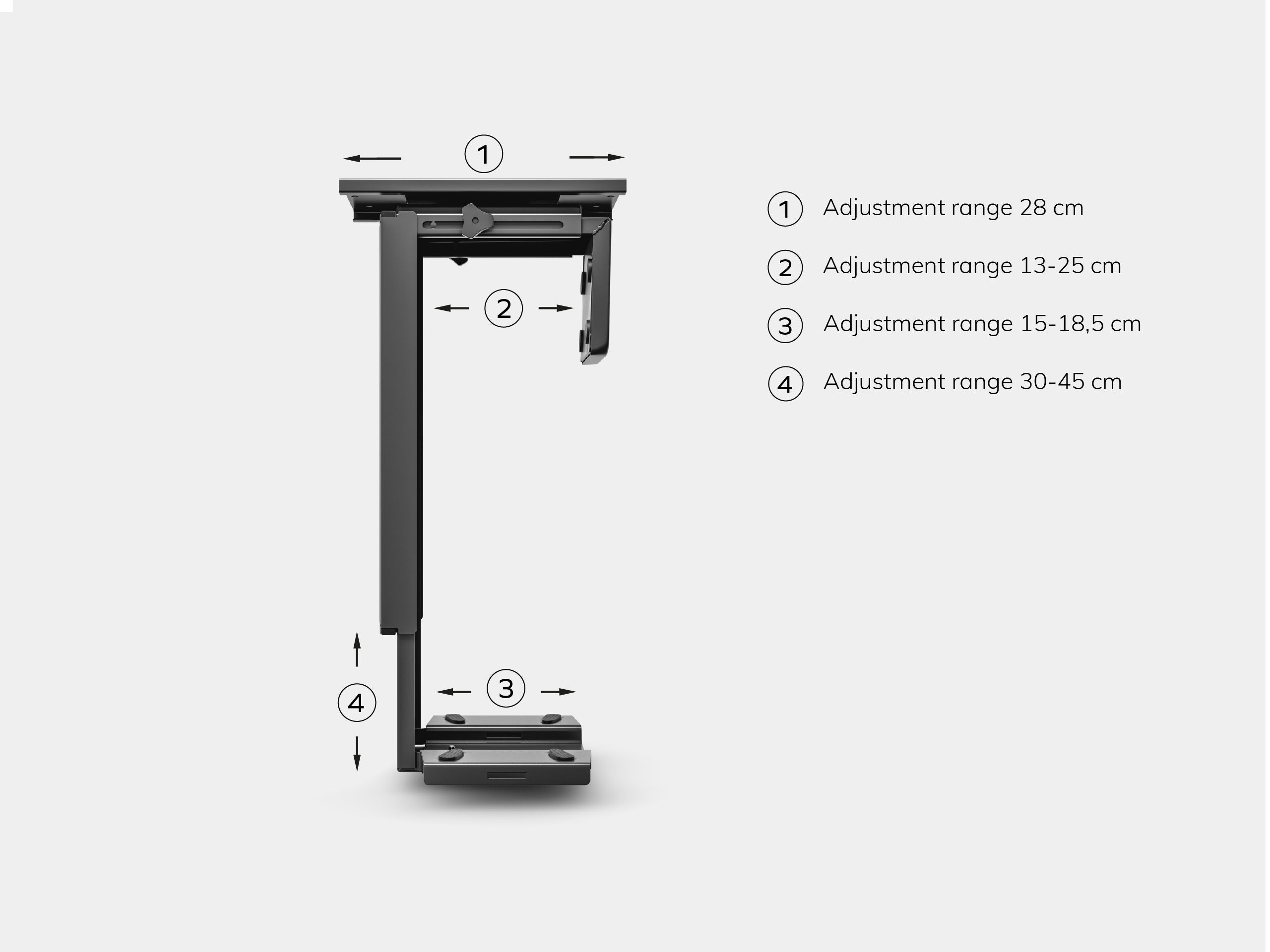 Under Desk CPU Mount Bracket - Heavy Duty Computer Case Holder for PC Tower, Saves Space & Organizes Wires - Perfect for Home Office, Gaming Setup & Workstation Use