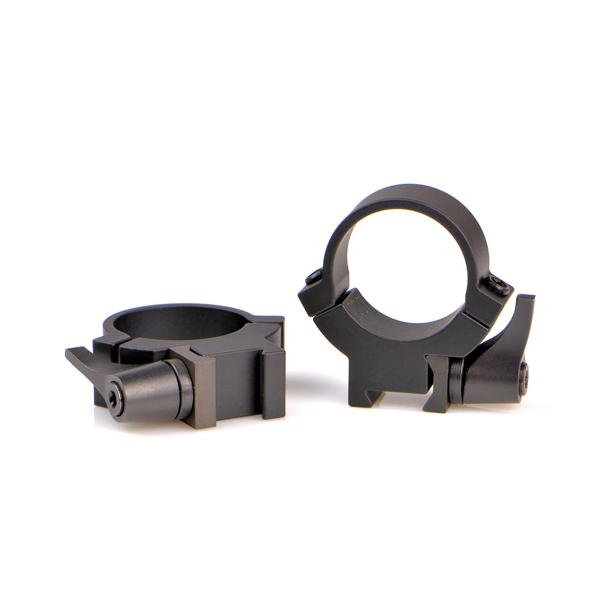 Warne 1 Inch Rimfire Quick Detach (QD) Medium Matte Black Scope Rings - Perfect for Hunting, Target Shooting & Rimfire Rifles