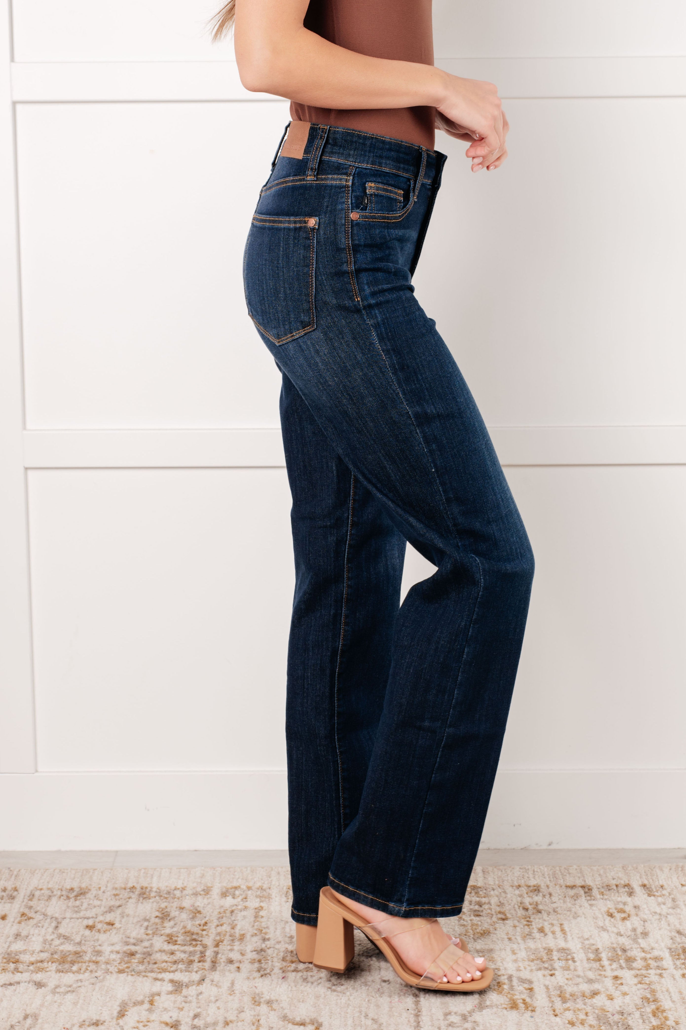 Alaina High Rise Classic Straight Jeans for Women - Slim Fit Stretch Denim Pants - Perfect for Casual Wear, Office & Date Nights