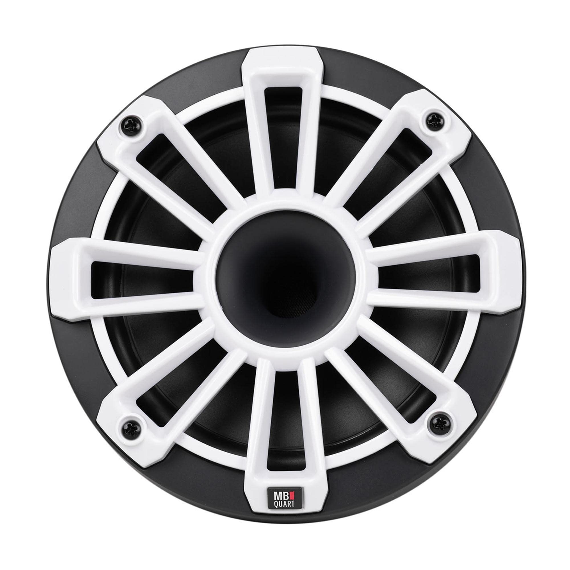 MB Quart NH2-116 Nautic 6.5 Inch Marine Speakers with Compression Horn - Waterproof Boat Audio System (Black/Silver/White Grills Included) - Perfect for Yachts, Speedboats & Outdoor Marine Entertainment