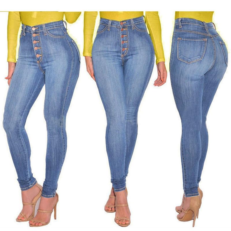 Women's High Rise Stretch Skinny Jeans - Comfortable & Flattering for Everyday Wear