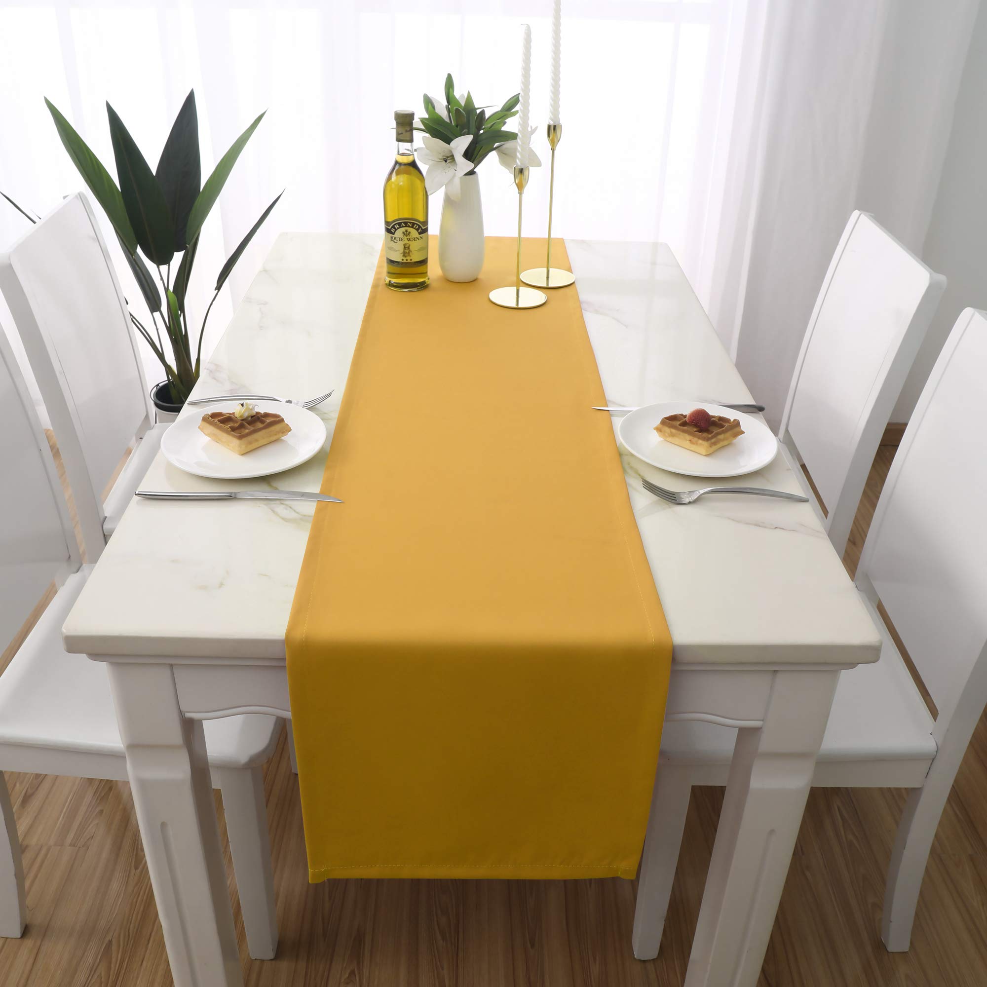 DUALIFE Handmade Yellow Table Runner 14