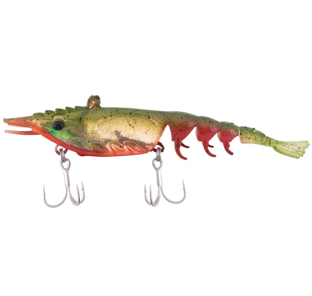 Berkley Shimma Shrimp Soft Vibe Lure 100mm - Realistic Saltwater Fishing Bait for Bass, Snook, and Redfish - Perfect for Kayak Fishing and Inshore Angling