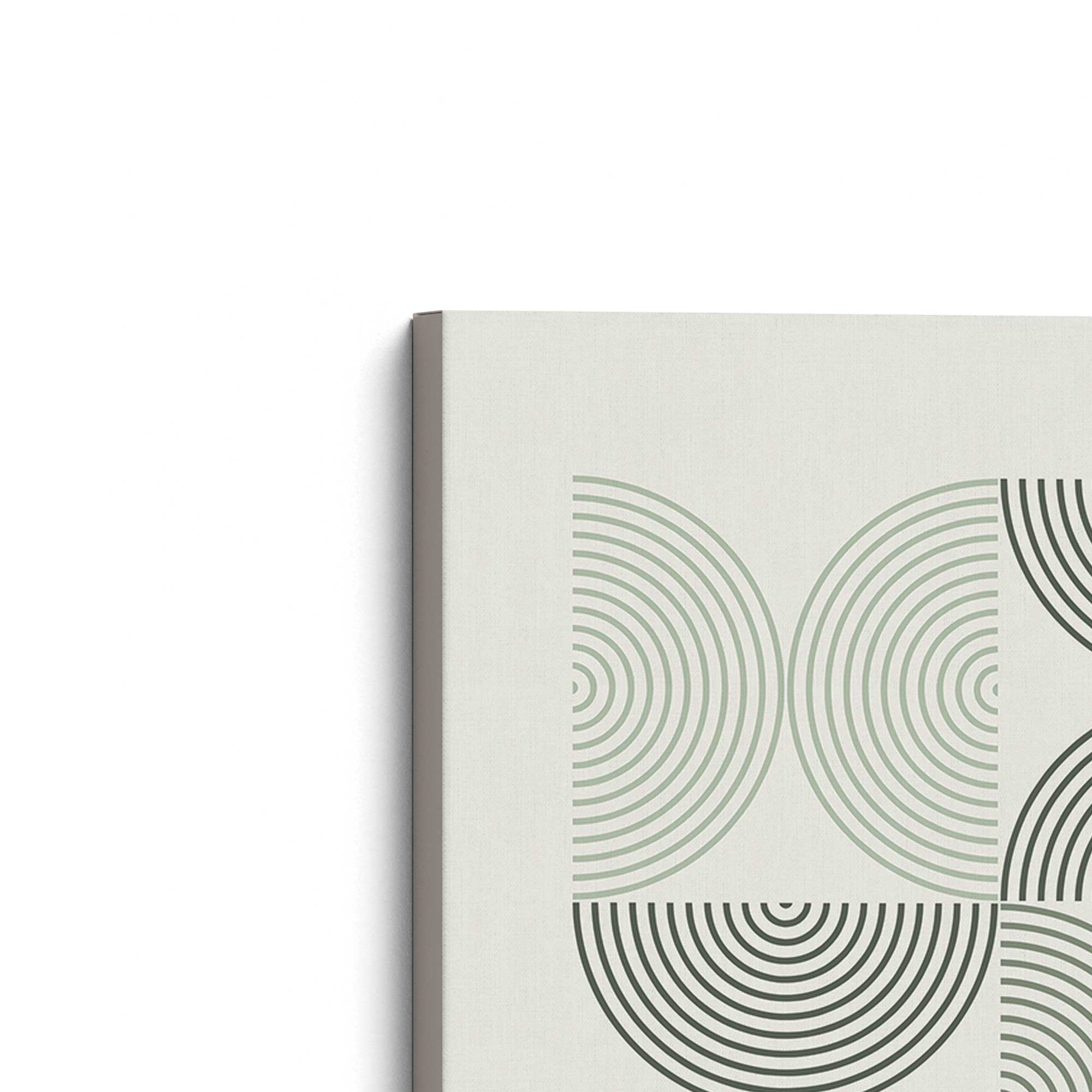 Bauhaus Green Abstract Art Print on Canvas - Modern Wall Decor for Living Room, Office & Bedroom