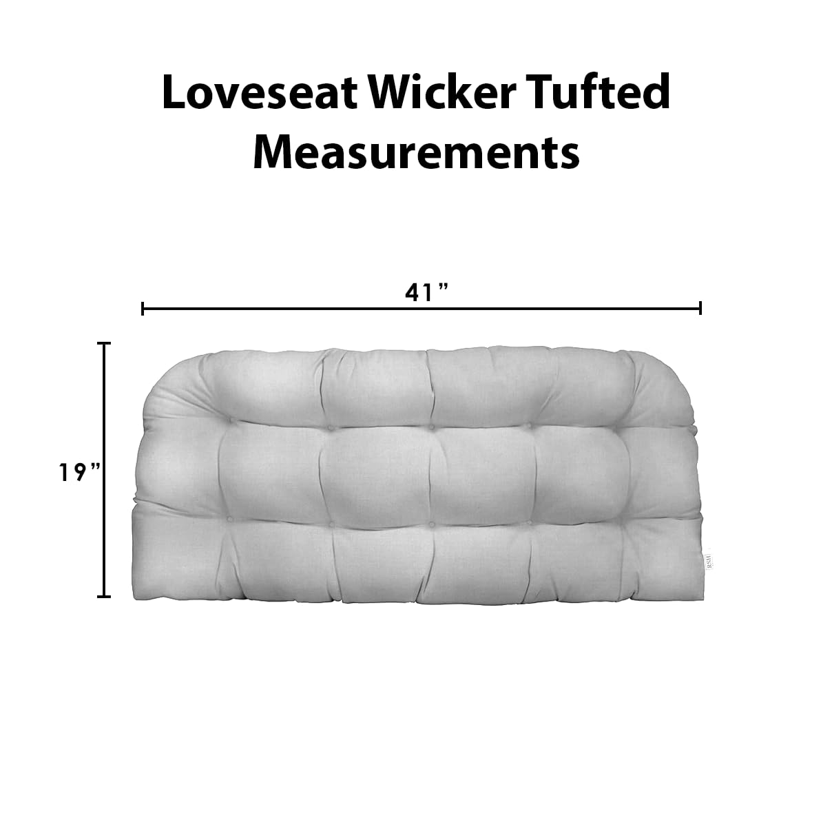 41x19 Inch Tufted Wicker Loveseat Cushion - All-Weather Spun Fabric, Waterproof & Fade-Resistant Outdoor Settee Cushion for Patio Furniture - Bright Colorful Stripe Design - Perfect for Garden, Deck & Poolside Relaxation