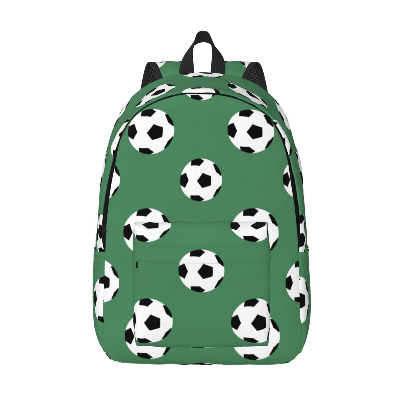 SSGVLPTO Soccer Printed Backpack - Lightweight Canvas Travel Bag & Casual Shoulder Backpack for School, Sports, and Outdoor Adventures