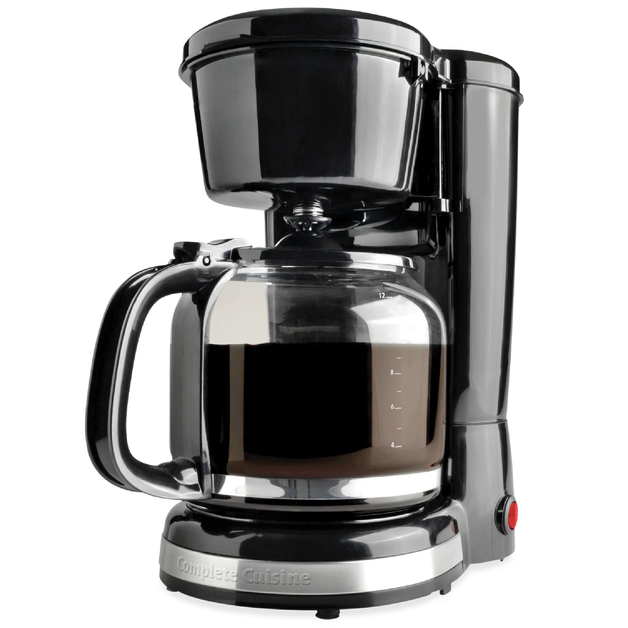 12-Cup Stainless Steel Coffee Maker with Glass Carafe & Reusable Filter - Drip Coffee Machine for Home, Office, Kitchen - Fast Brewing & Easy Clean (Model CC-1203-12C)