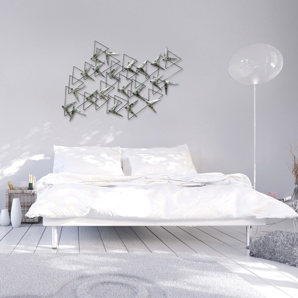 Hand-Painted Metal Wall Art - Arrows Etched Sculpture for Home & Office Decor | Unique Modern Wall Decor for Living Room, Bedroom, or Office