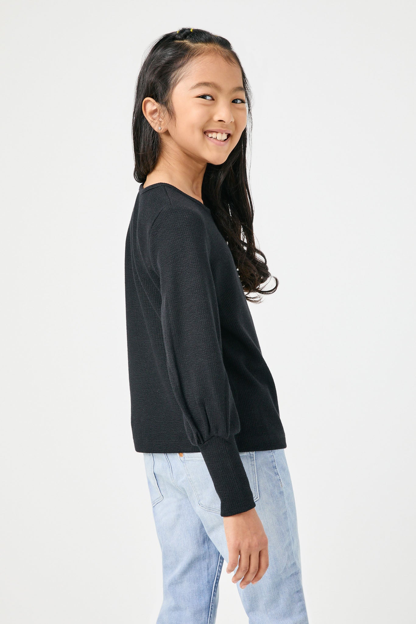 Textured Exaggerated Cuff Knit Top - Women's Fashion Long Sleeve Pullover Sweater for Fall & Winter, Perfect for Office, Date Night and Casual Outings