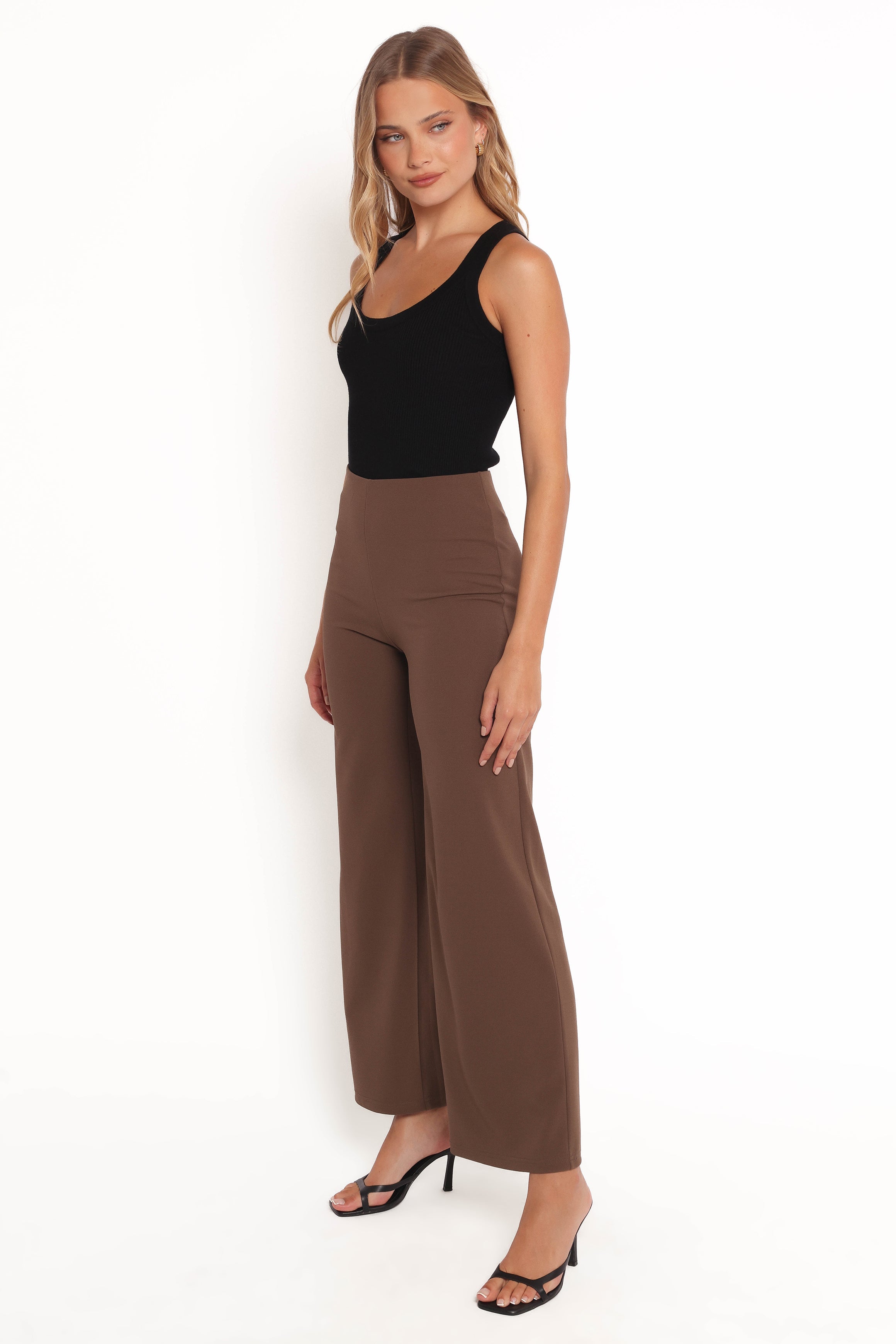 Colette Pants for Women - Premium Brown High-Waisted Trousers | Office Wear, Casual Outfits & Business Attire