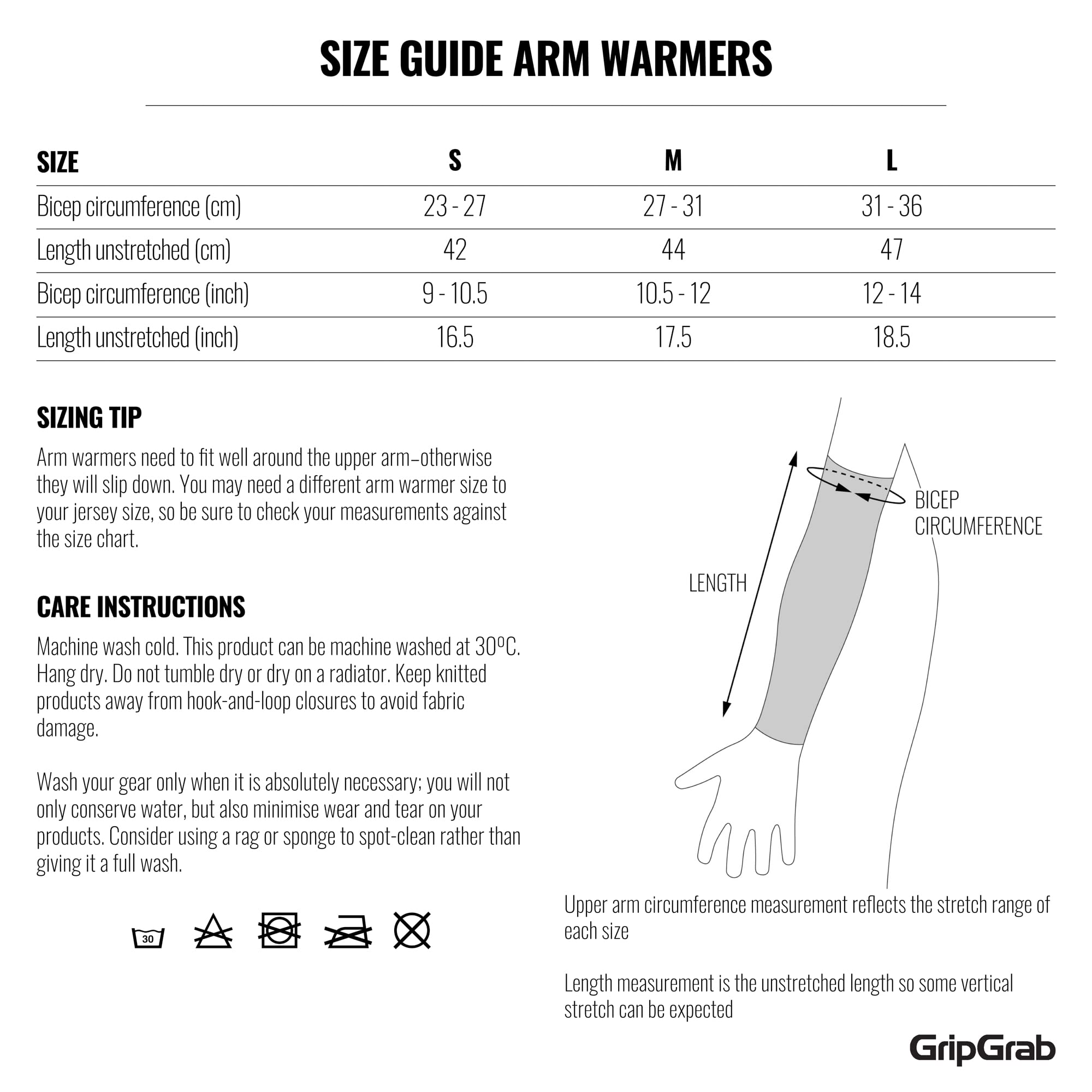 GripGrab Lightweight Thermal Arm Warmers for Cycling - Spring & Fall Bike Sleeves - Breathable Thin Warm Biking Arm Covers for Men & Women - Perfect for Road Biking, Commuting & Outdoor Sports