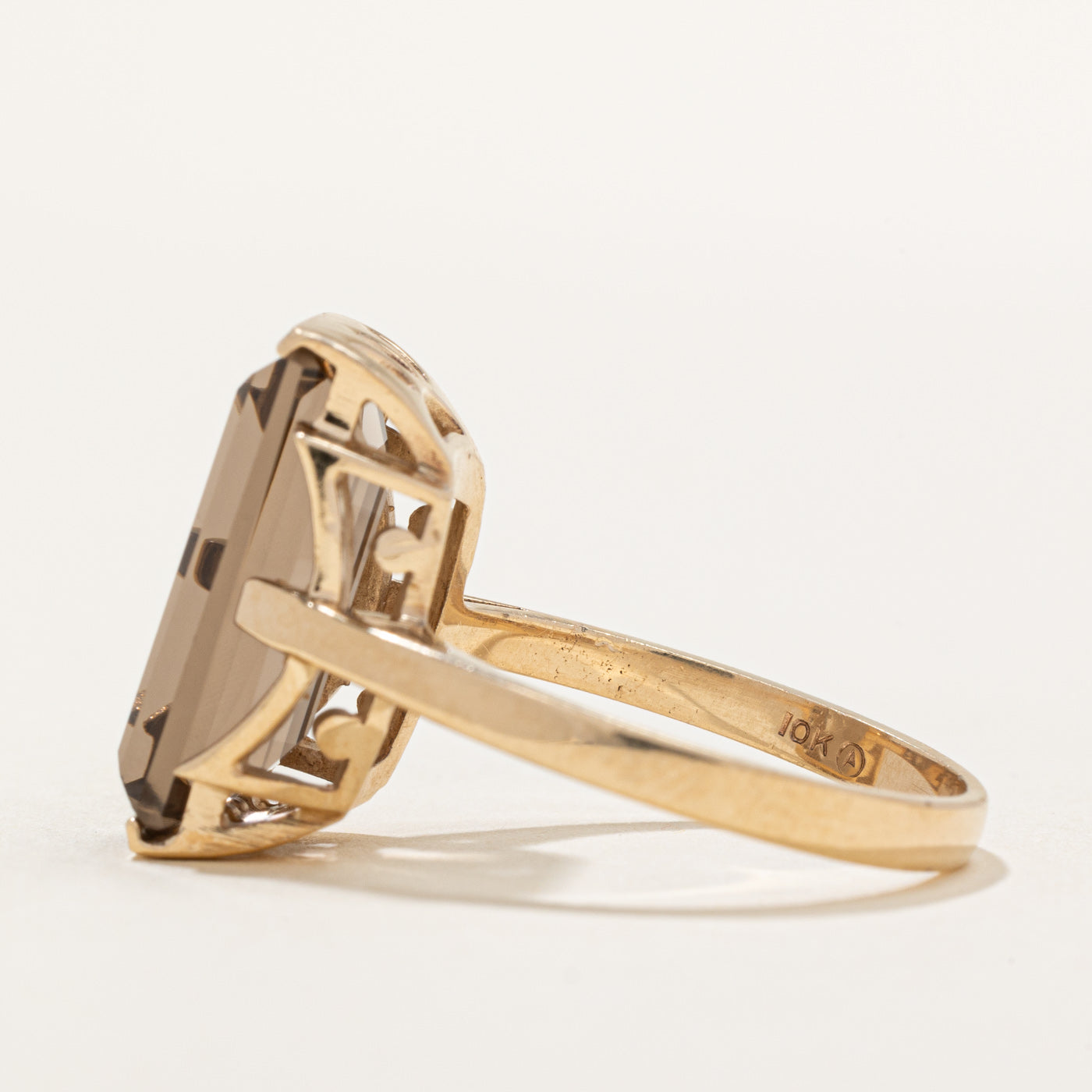 Exquisite 7.50ct Smoky Quartz Cocktail Ring - Size 8.25 - Elegant Statement Jewelry for Evening Parties & Special Occasions