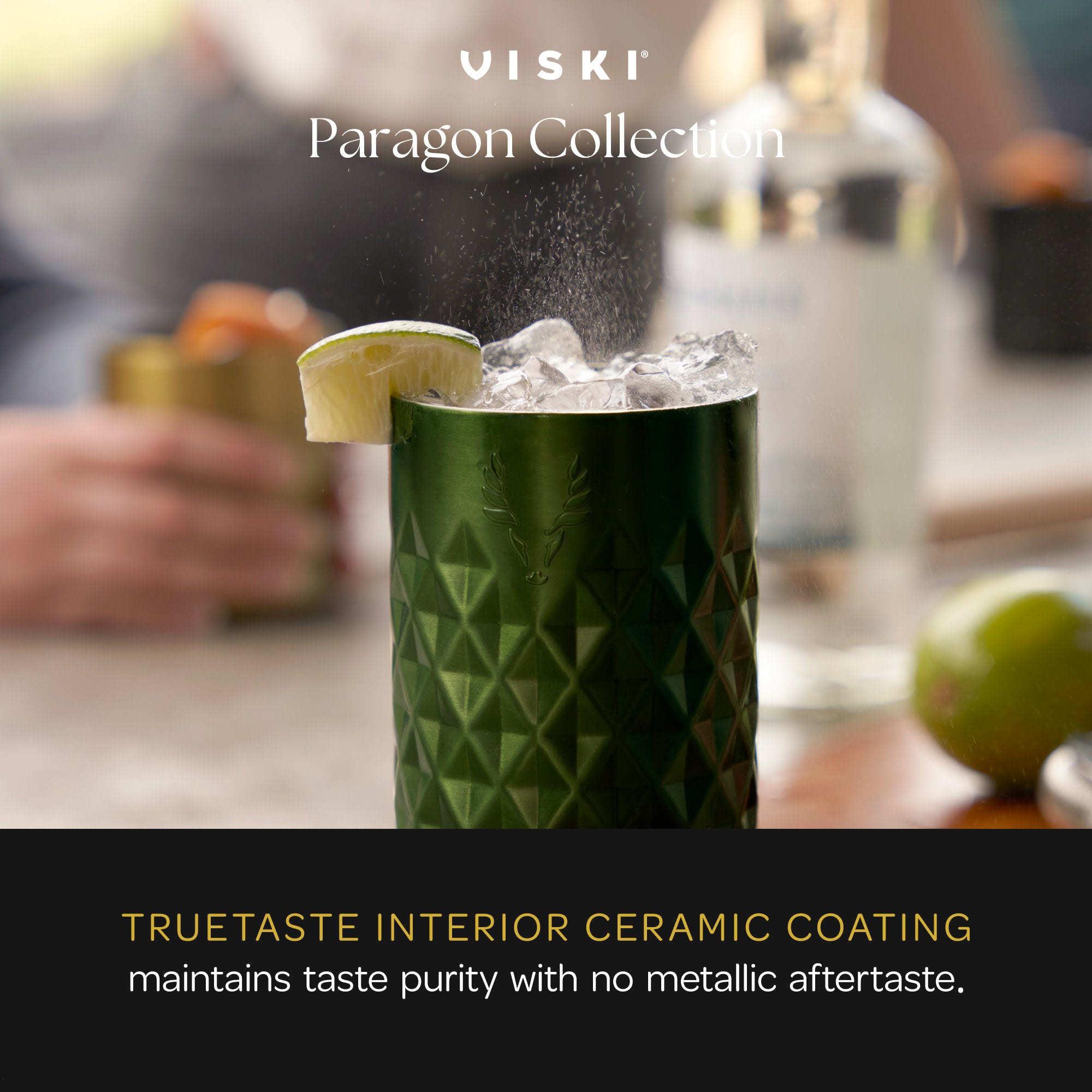 Premium Stainless Steel Highball Tumbler with Lid - 20oz Insulated Travel Mug for Hot & Cold Drinks - Obsidian Black - Perfect for Coffee, Tea, Cocktails & Outdoor Adventures