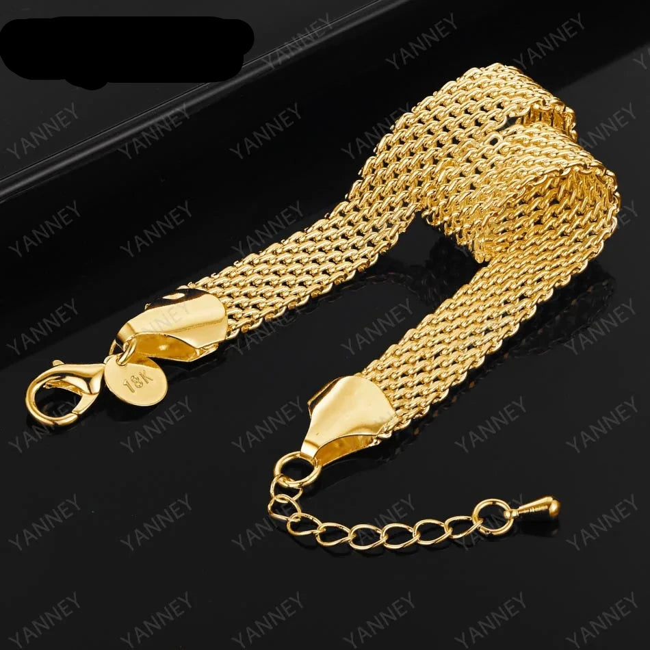 Golden Mesh Bracelet for Women - Elegant Adjustable Chain Link Jewelry Gift for Birthday, Anniversary & Special Occasions | Perfect for Daily Wear, Parties & Date Nights