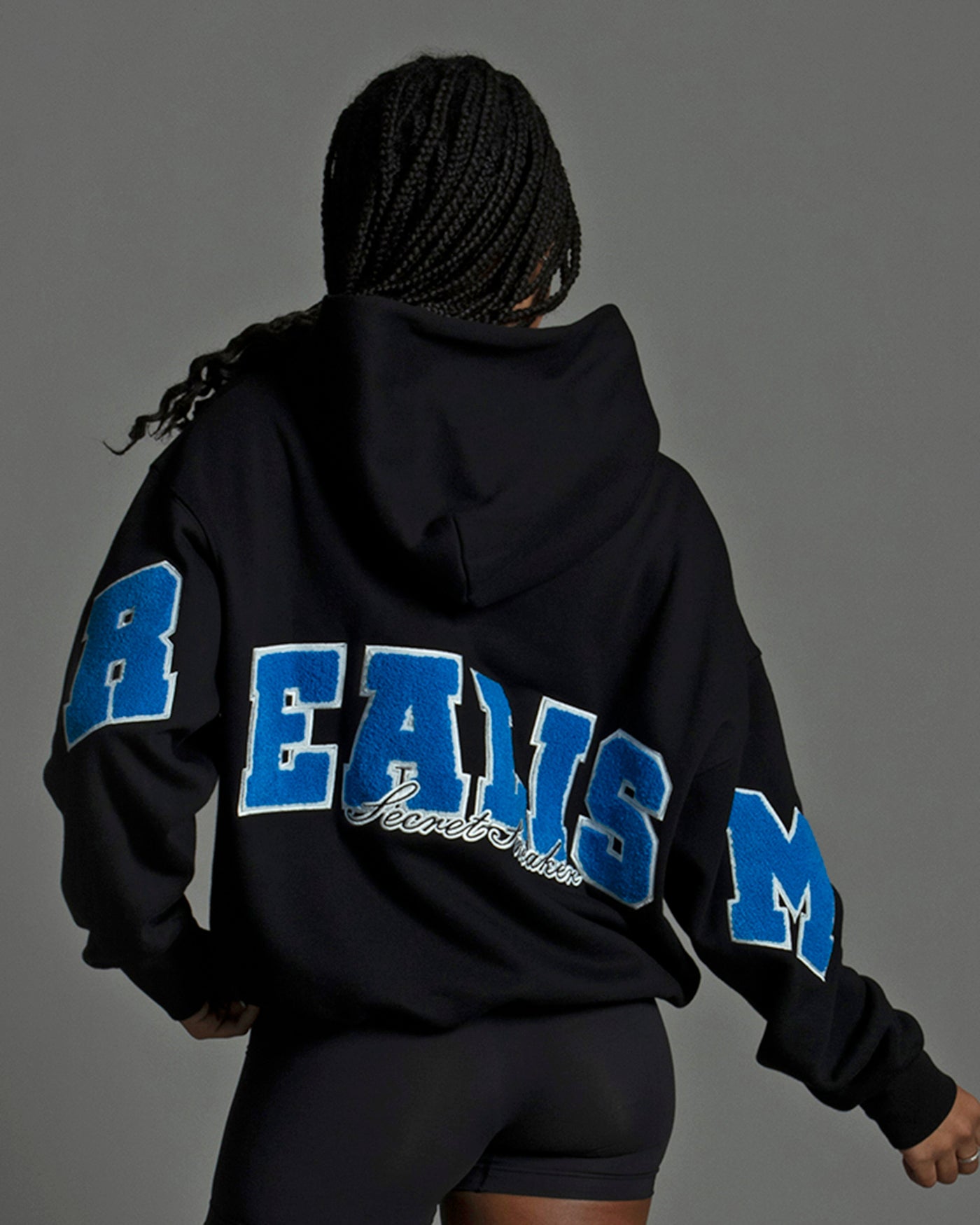 SSS Realism College Team Hoodie - Black | Comfortable & Stylish Pullover for Men & Women | Perfect for School, Sports & Casual Wear