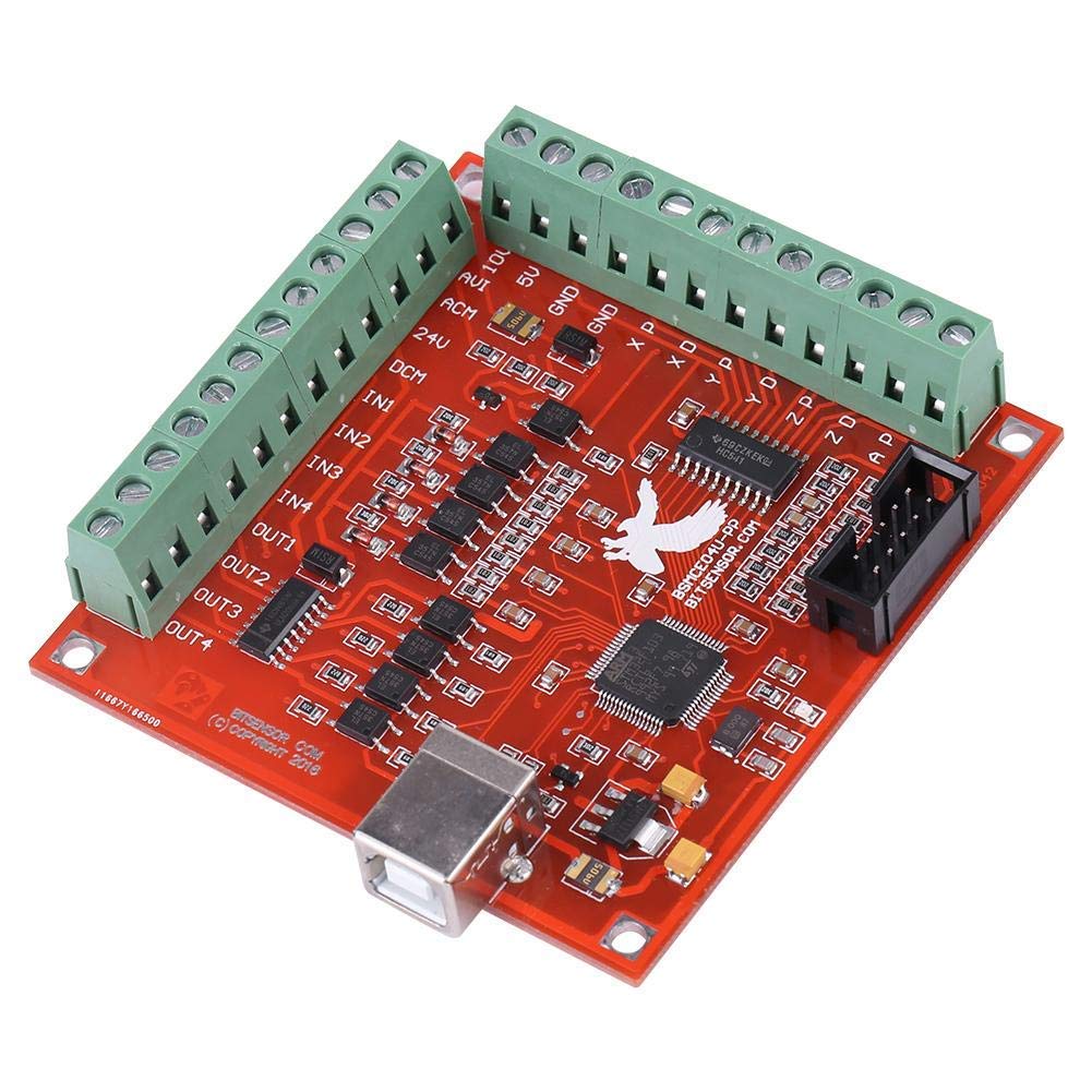 Fafeicy USB 100KHz 4-Axis CNC Motion Controller Card for Stepper & Servo Motors - Perfect for CNC Engraving, Milling, Laser Cutting and DIY Automation Projects