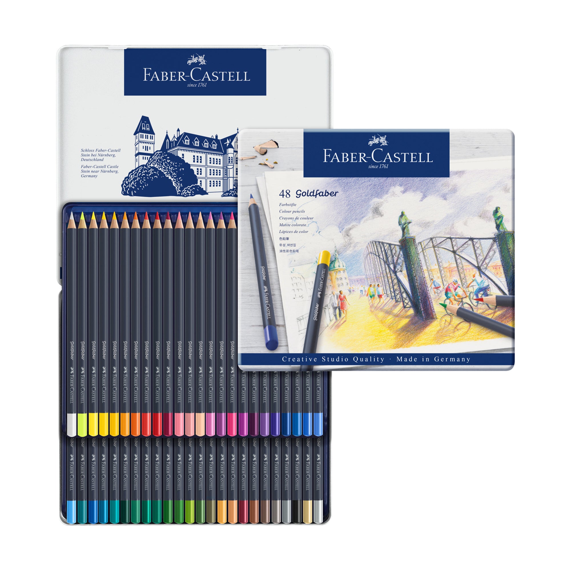 48 Pack Goldfaber Colored Pencils - Premium Artist Drawing Pencils for Sketching, Coloring & Shading - Perfect for Adults & Kids Art Projects, School Supplies & Professional Illustrations