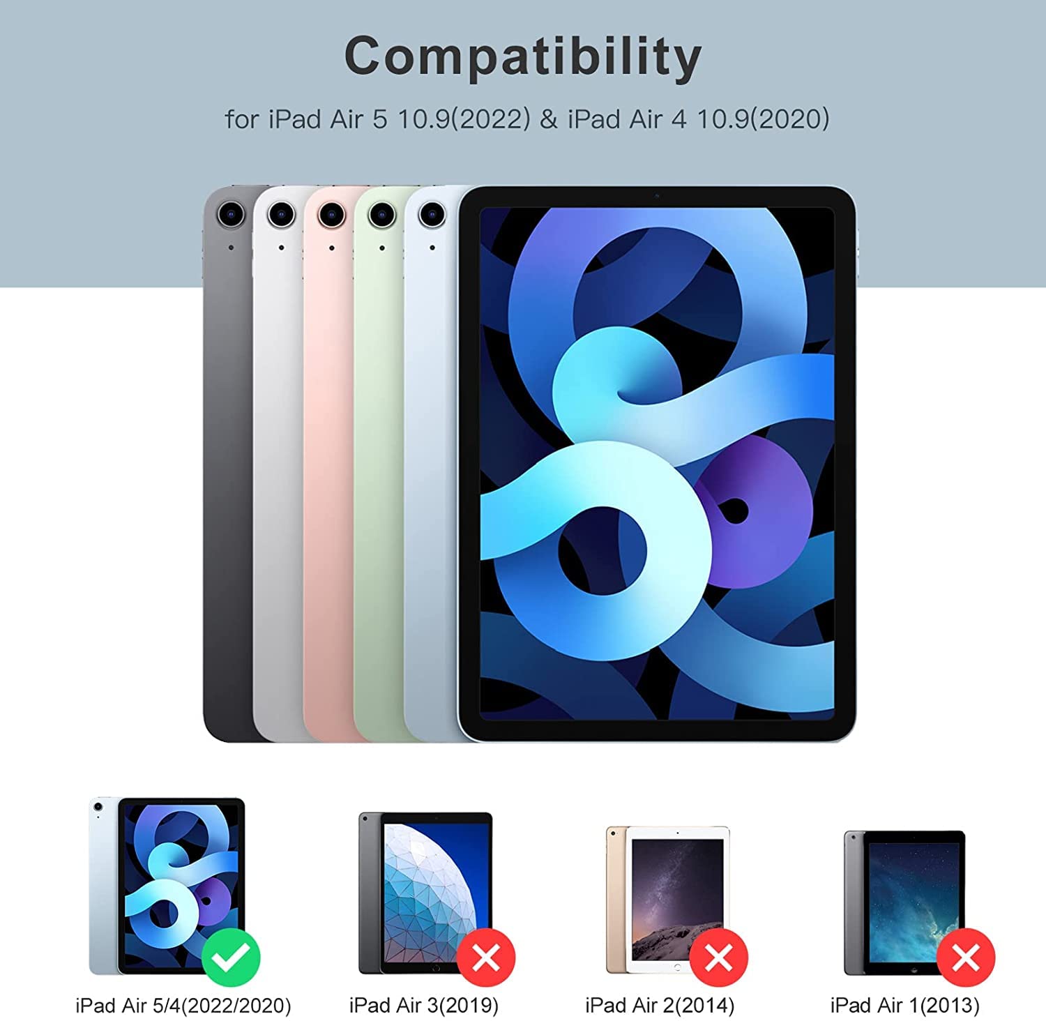 BMOUO Shockproof Kids Case for iPad Air 5/4 (10.9 Inch) with Built-in Screen Protector & Handle Stand - Protective Cover for New iPad Air 5th/4th Generation - Perfect for School, Travel, and Home Learning (Black)