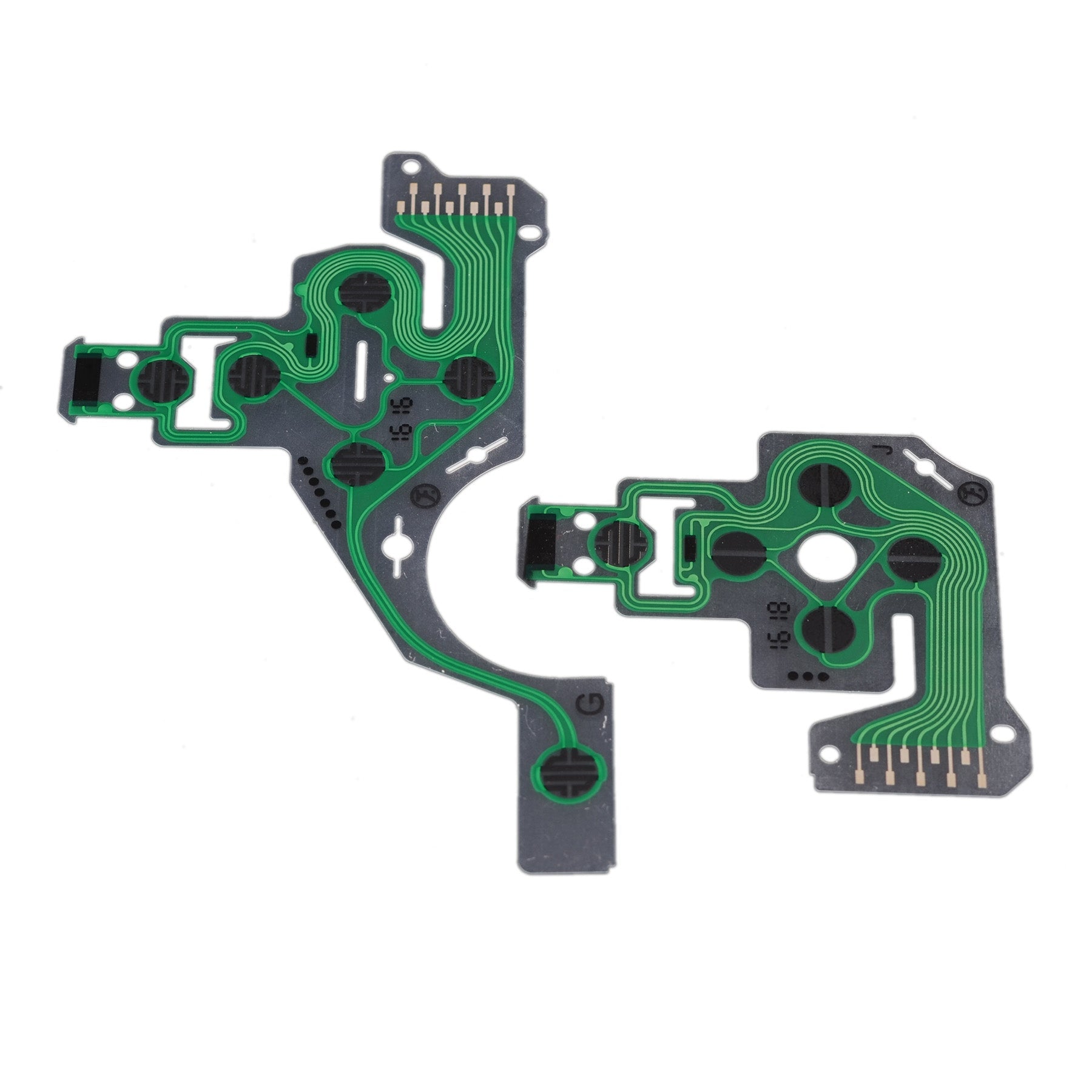 eXtremeRate 2-Piece Replacement Kit with Button Conductive Flex Cable Film for PS4 Controller JDM-030 & GRA00023 - Fix Unresponsive Buttons for Gaming & Streaming