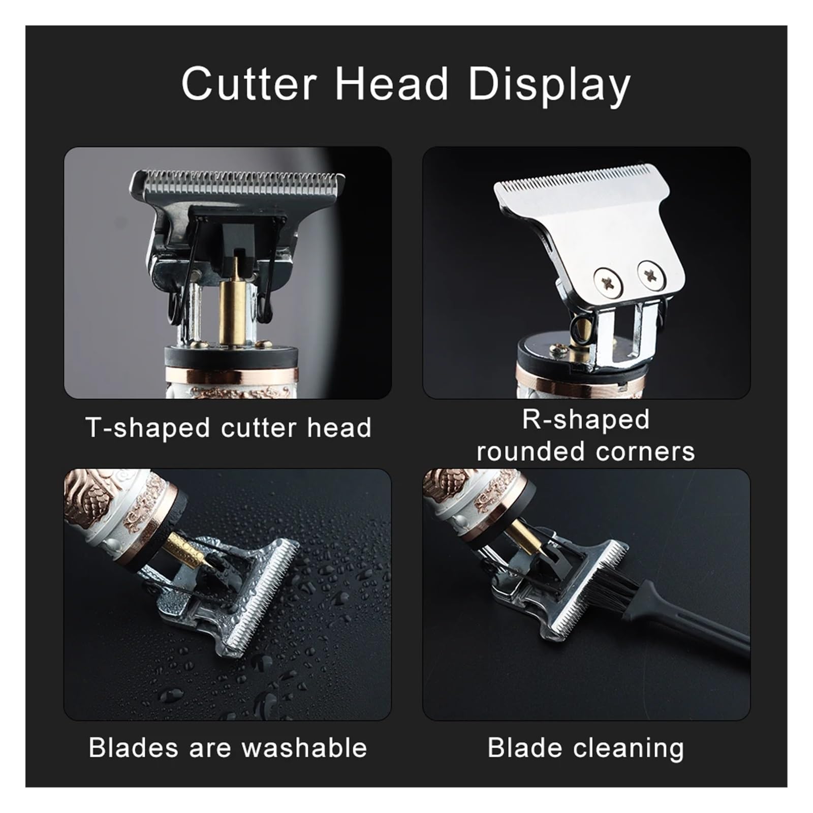 Professional Vintage T9 Electric Hair Clipper & Beard Trimmer for Men - Barber Quality Haircut Machine & Shaver - Perfect for Home Grooming, Beard Styling & Professional Salon Use (Dragon Design)