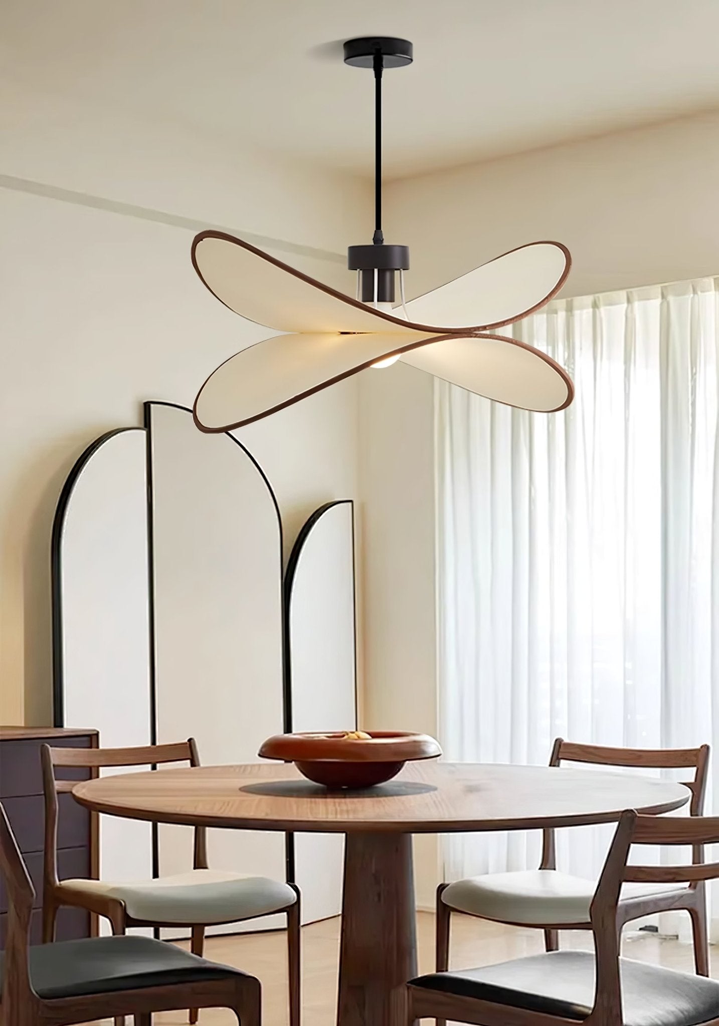 Chloe Pendant Light - Modern Hanging Lamp for Dining Room, Kitchen Island, or Bedroom - Elegant Glass Ceiling Light Fixture with Gold Accents