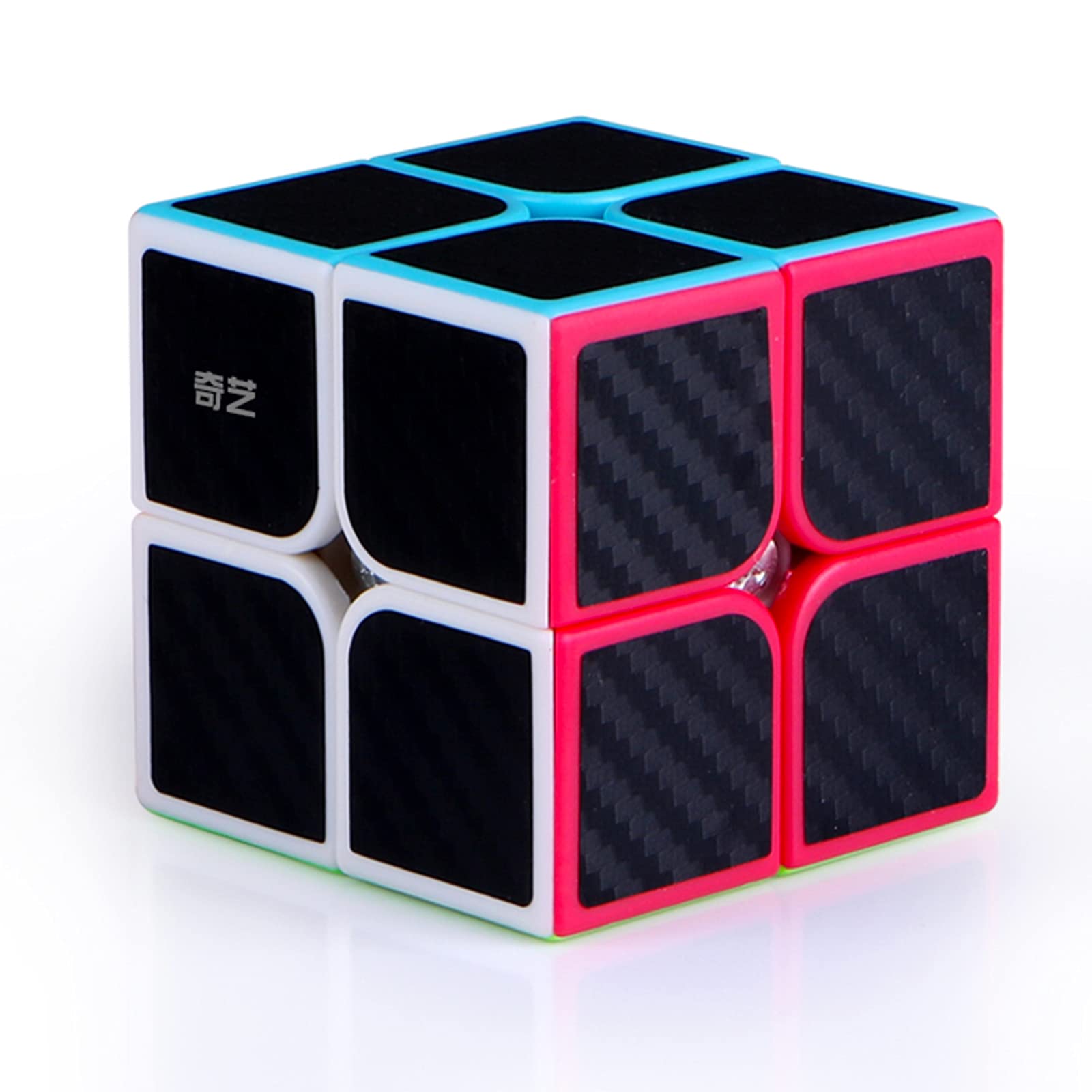 2x2 Speed Cube - Carbon Fiber Sticker Magic Puzzle Cube Toy | Smooth Turning & Durable Design | Perfect for Beginners & Speedcubers | Office Stress Relief & STEM Learning Tool