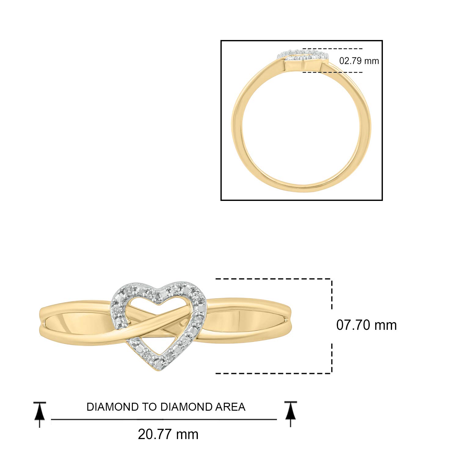 925 Sterling Silver & Gold Vermeil Diamond Cross Rings for Women - Yellow Gold, Rose Gold Plated Vertical Cross Rings with Natural Diamond Accents - Perfect for Religious Gifts, Weddings & Everyday Elegance