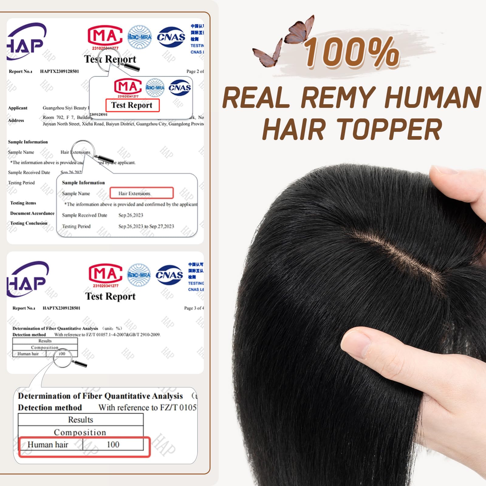 100% Remy Human Hair Toppers for Women with Bangs - Clip-in Silk Base Hair Topper for Thinning Hair (12 Inch, Jet Black) | Natural-Looking Volume & Coverage for Daily Wear, Special Occasions & Hair Loss Solutions