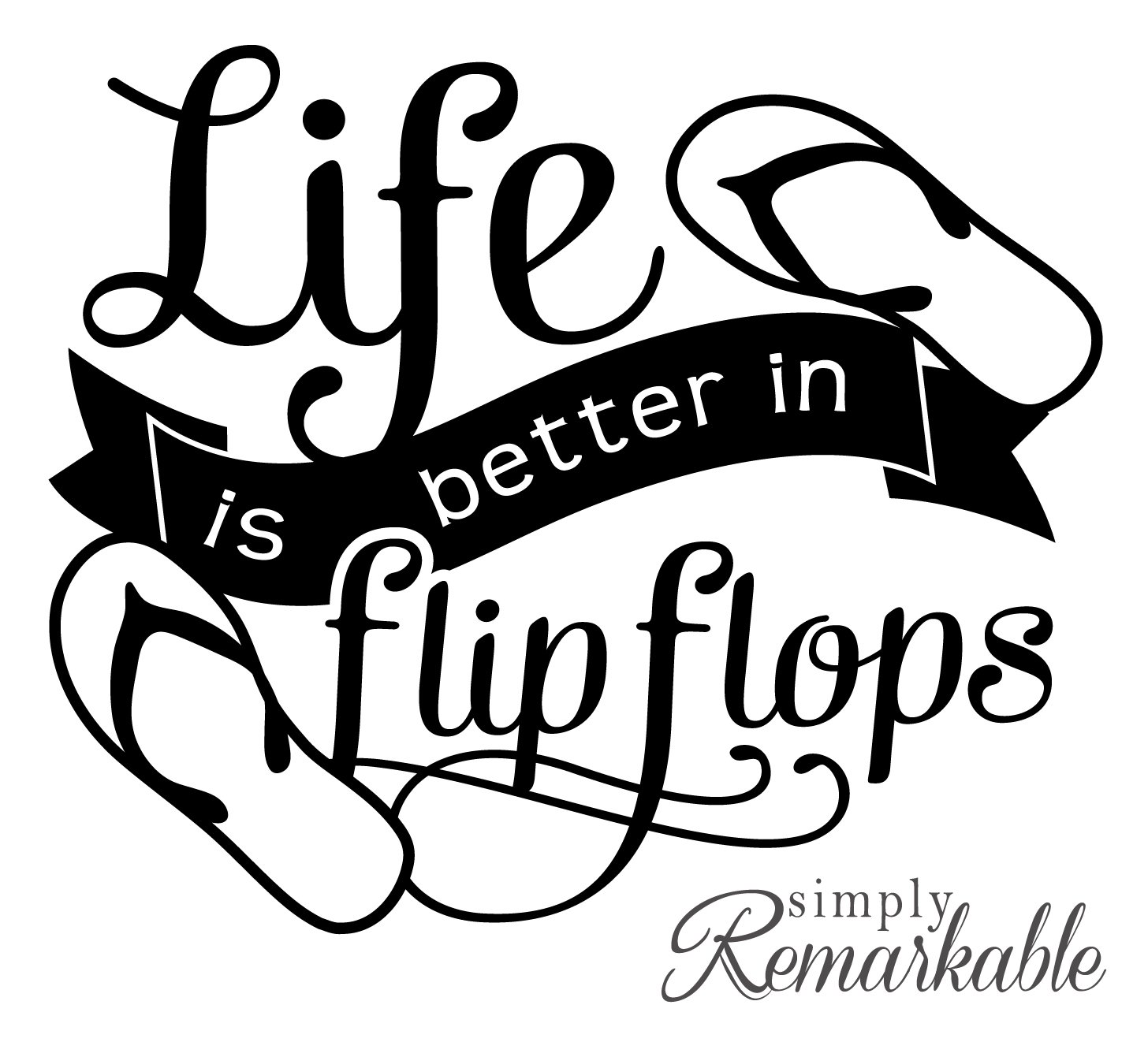 Vinyl Decal Sticker for Laptop, Wall, Car, MacBook - Life is Better in Flip Flops - Waterproof & Removable - Perfect for Personalizing Devices, Home Decor, and Gifts
