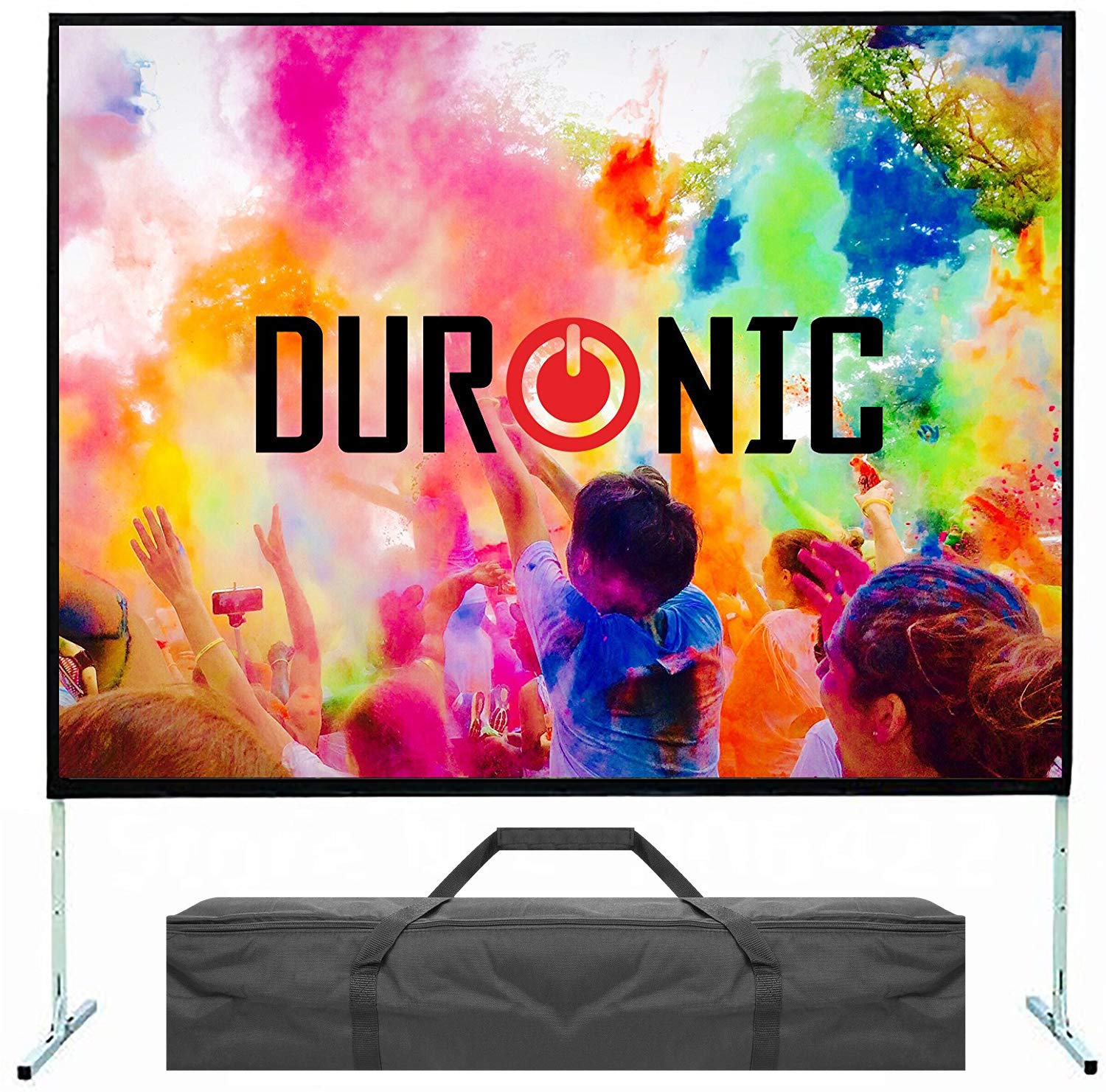 Duronic PS100 Fast Fold Portable Projector Screen - 100 Inch 4:3 Front Projection Screen with Matt White Surface | Ideal for Home Theater, Classroom Presentations & Outdoor Movie Nights
