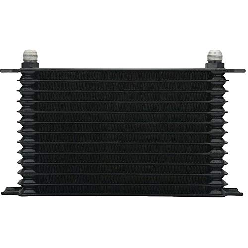 13 Row Black Aluminum 6AN Hose End Fittings - Heavy Duty Engine Transmission Oil Cooler Kit with 6
